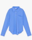 Hemden - Blauw hemd met structuur