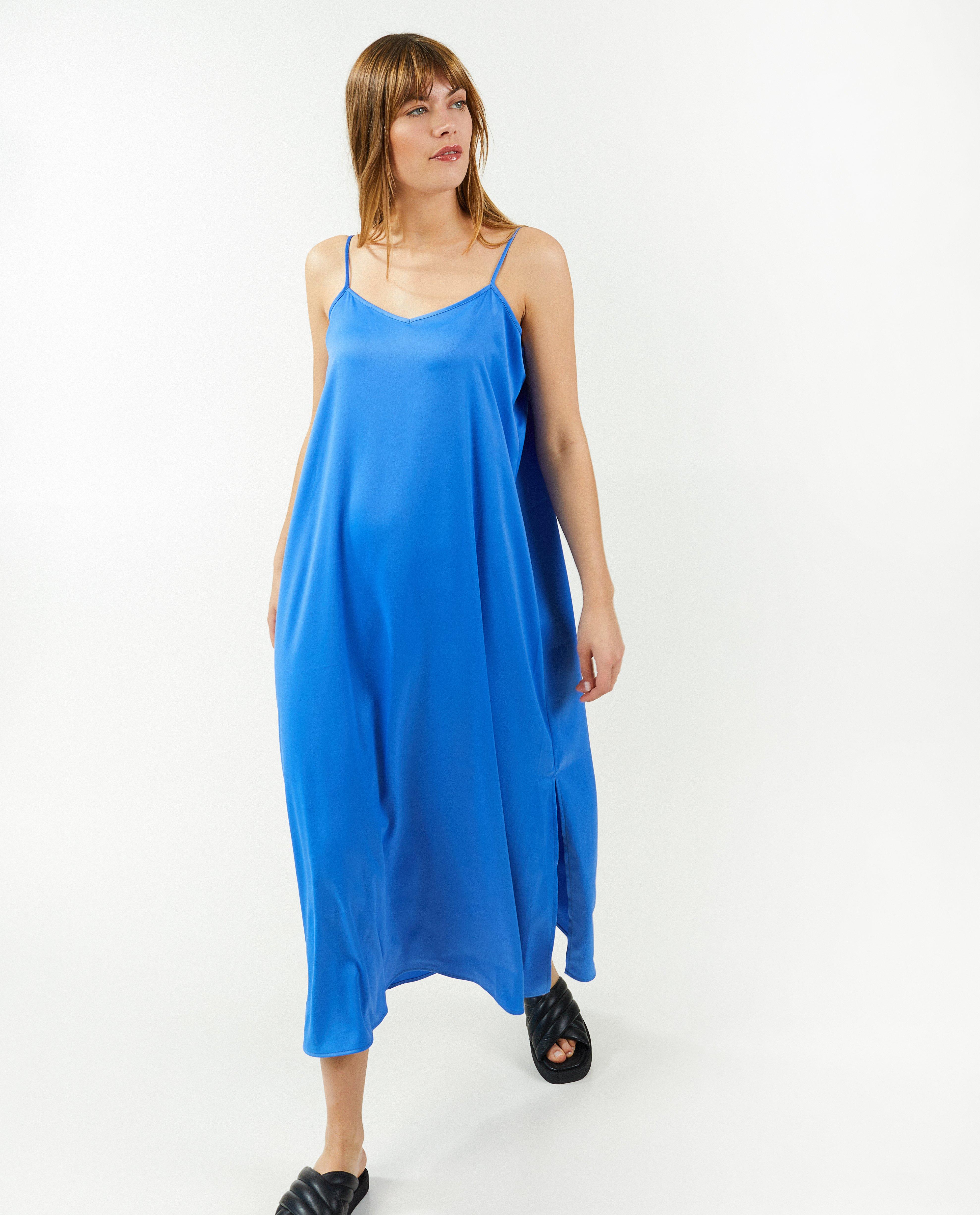 Robe bleue satinée - null - Sora