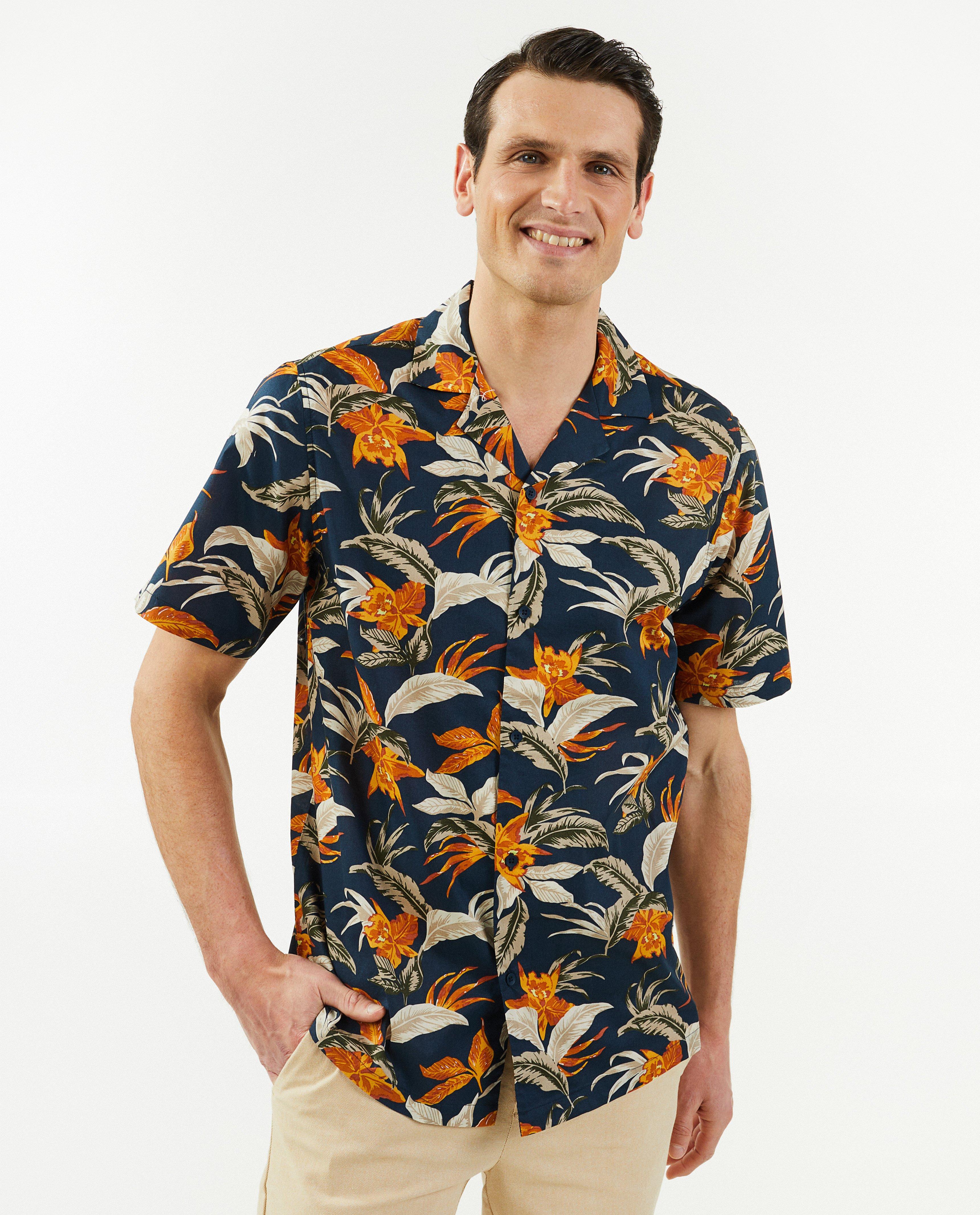 Chemises - Chemise à imprimé tropical, hommes