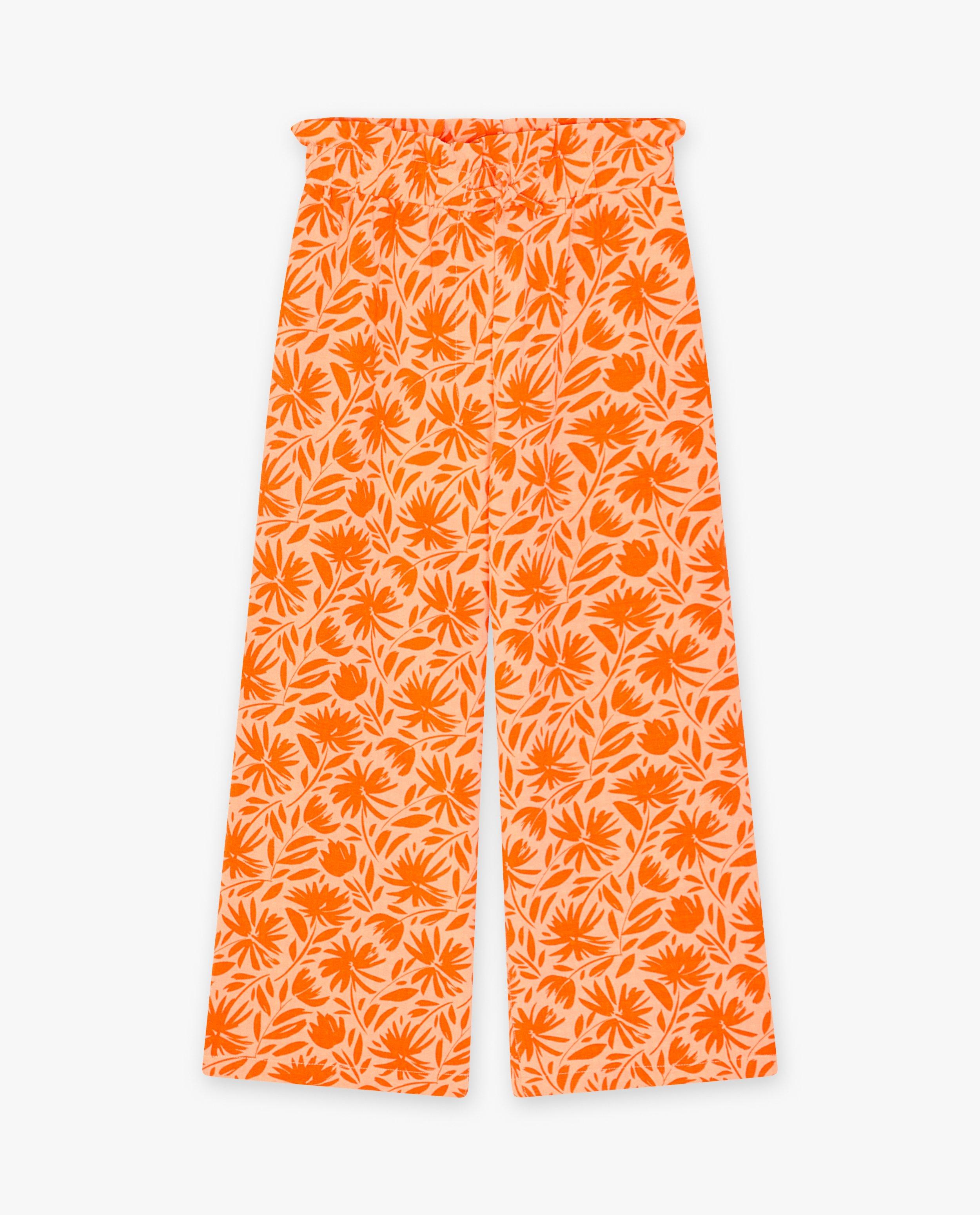 Pantalons - Pantalon fleuri, coupe droite