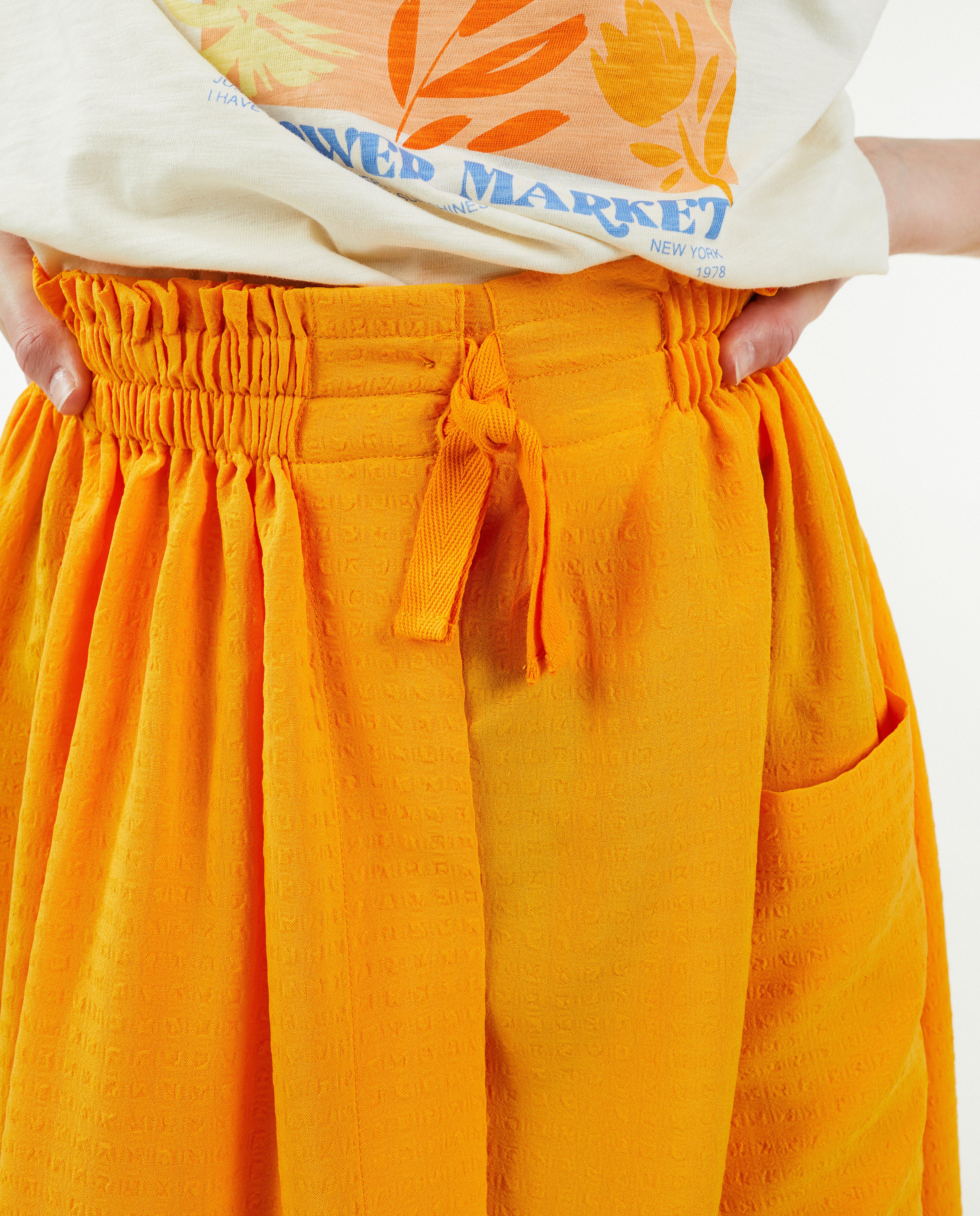 Jupes - Jupe portefeuille orange structurée