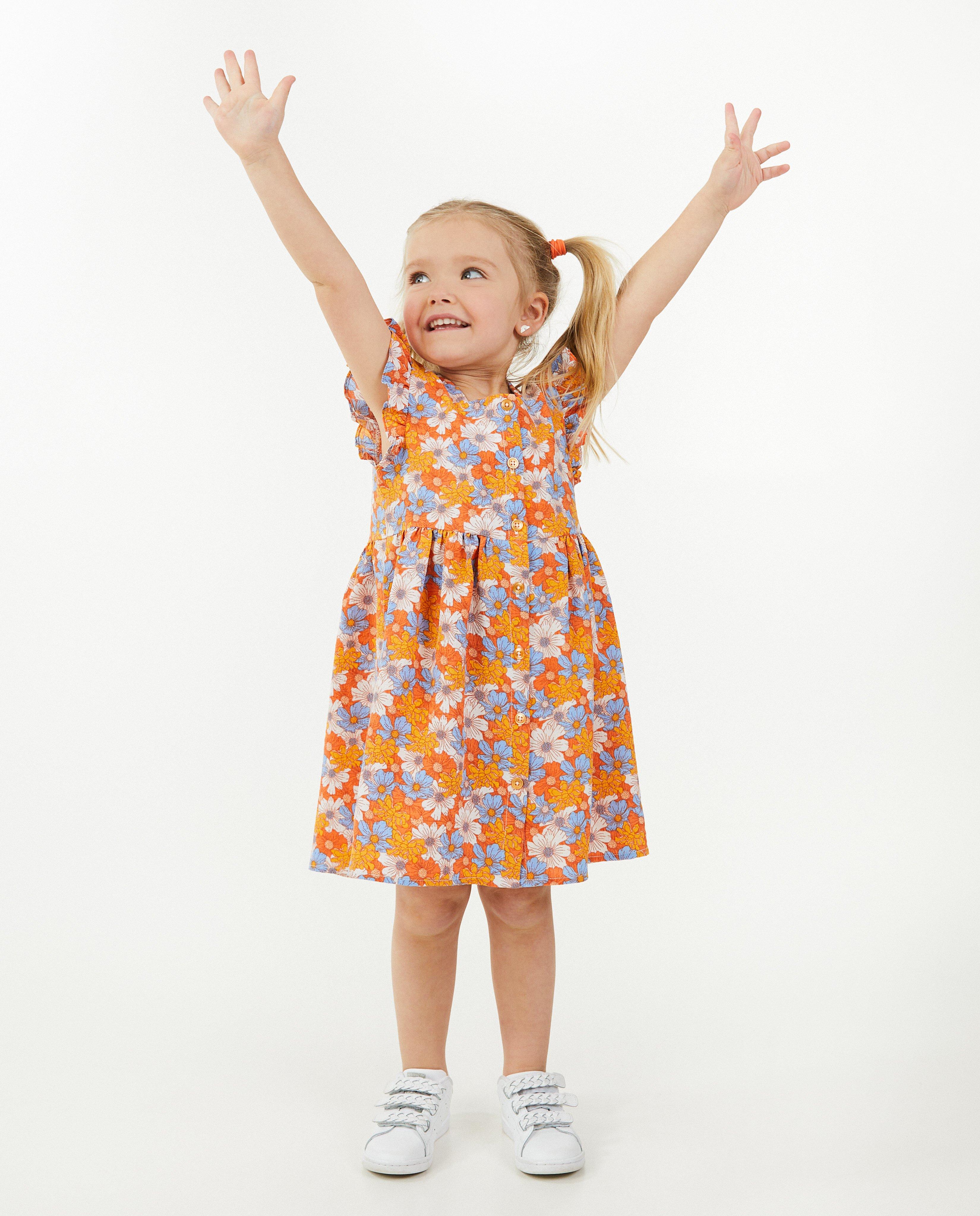 Robes - Robe orange boutonnée
