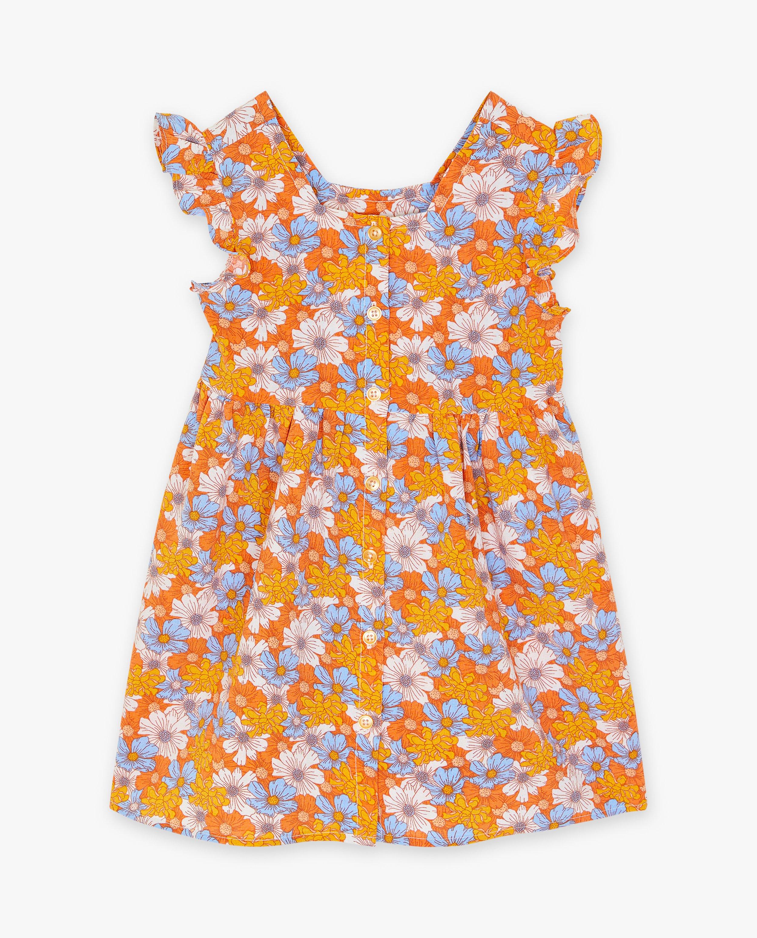 Robes - Robe orange boutonnée