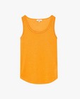 T-shirts - Top orange avec partie en filet
