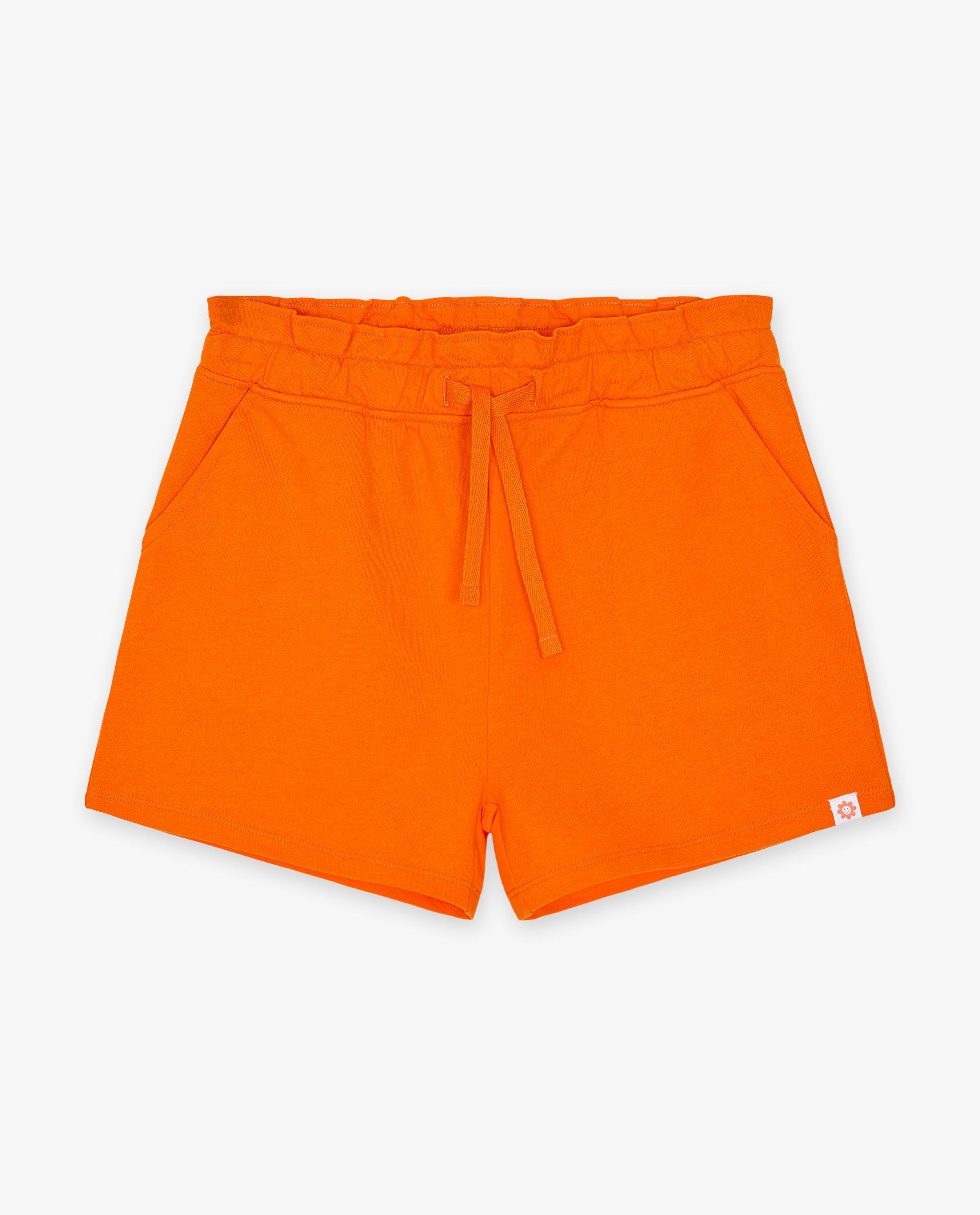 Shorts - Short orange en matière molletonnée