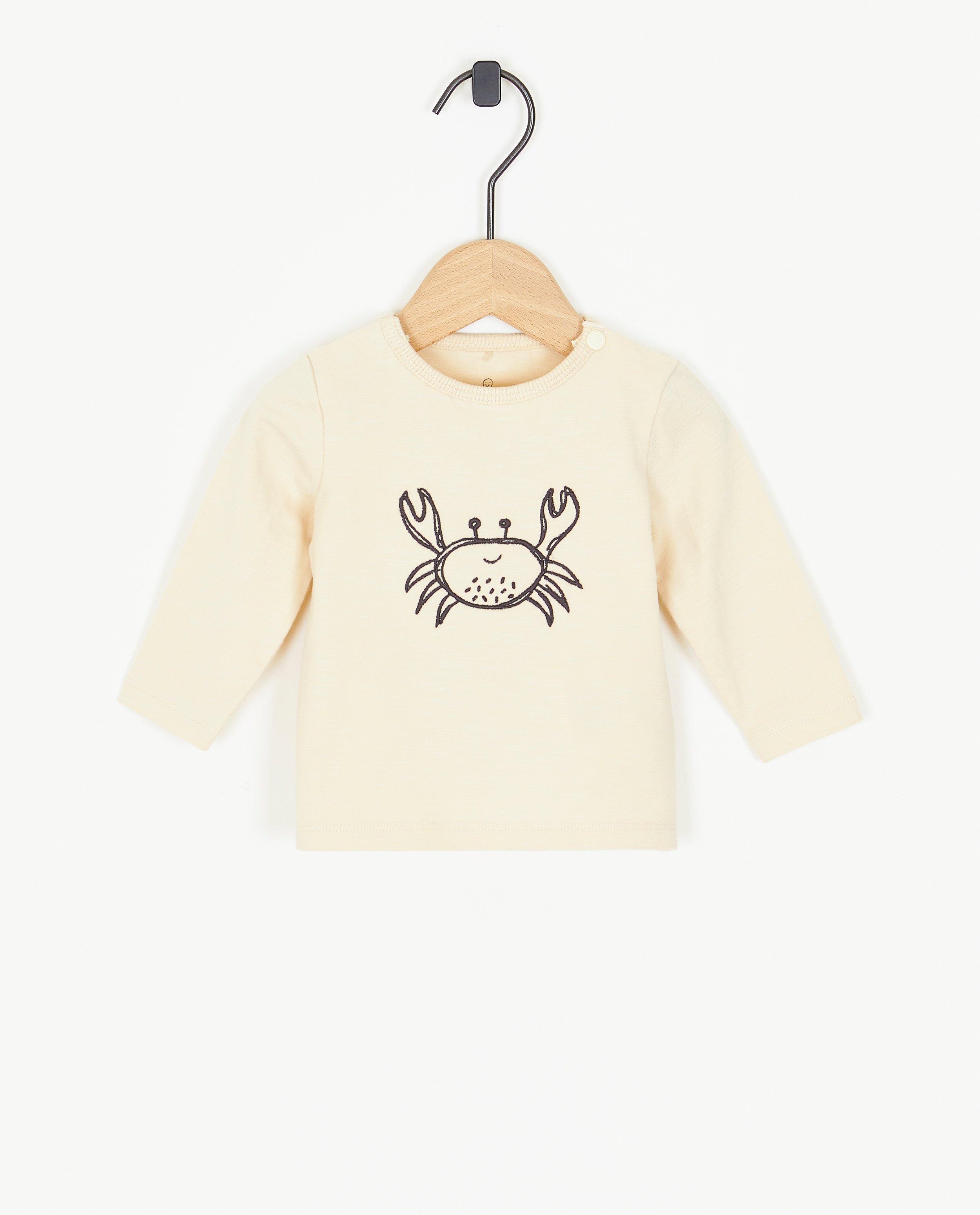 Longsleeve met geborduurde krab - Product Detail - wit - afbeelding nummer 1
