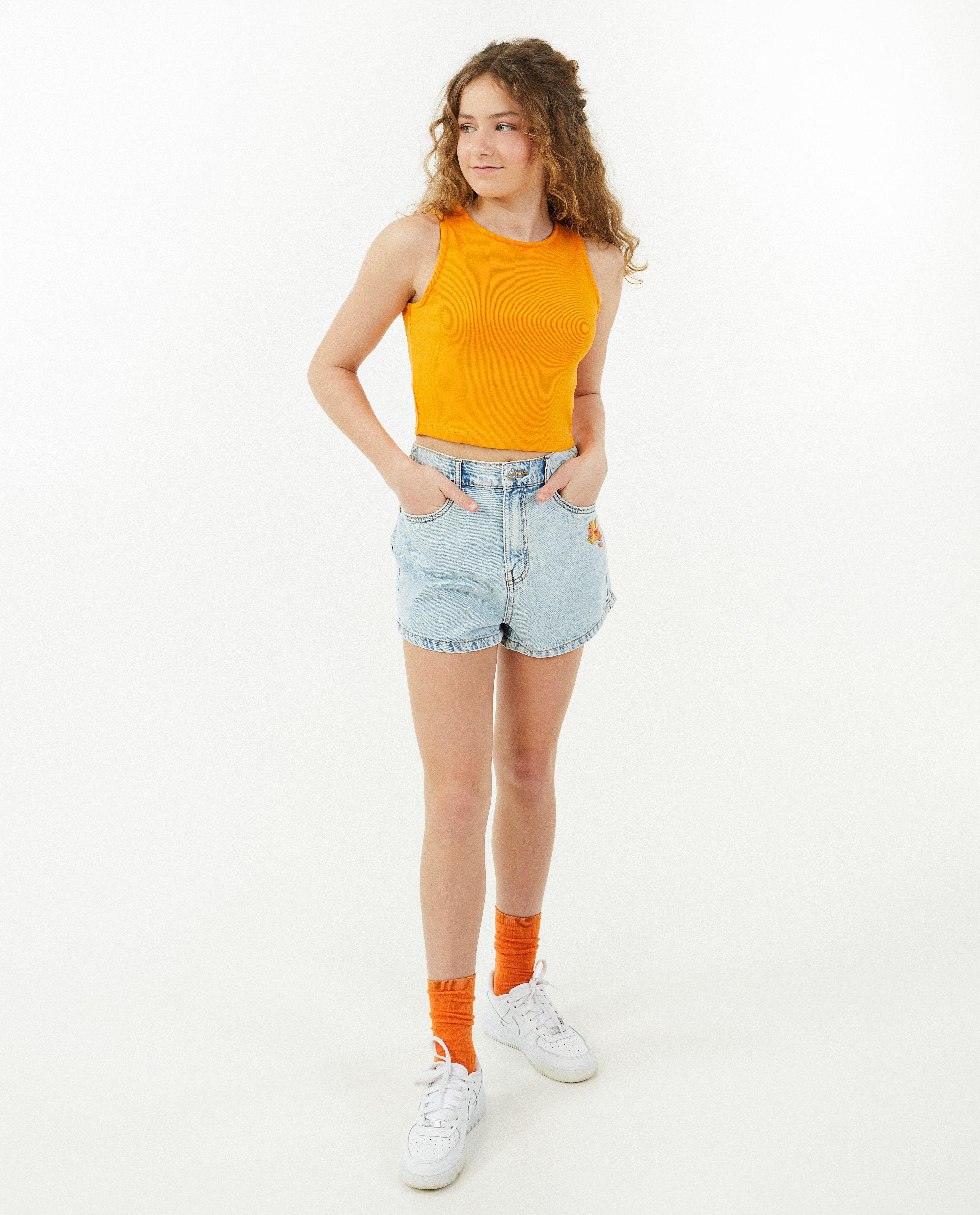 Cropped top met rib - null - Fish & Chips