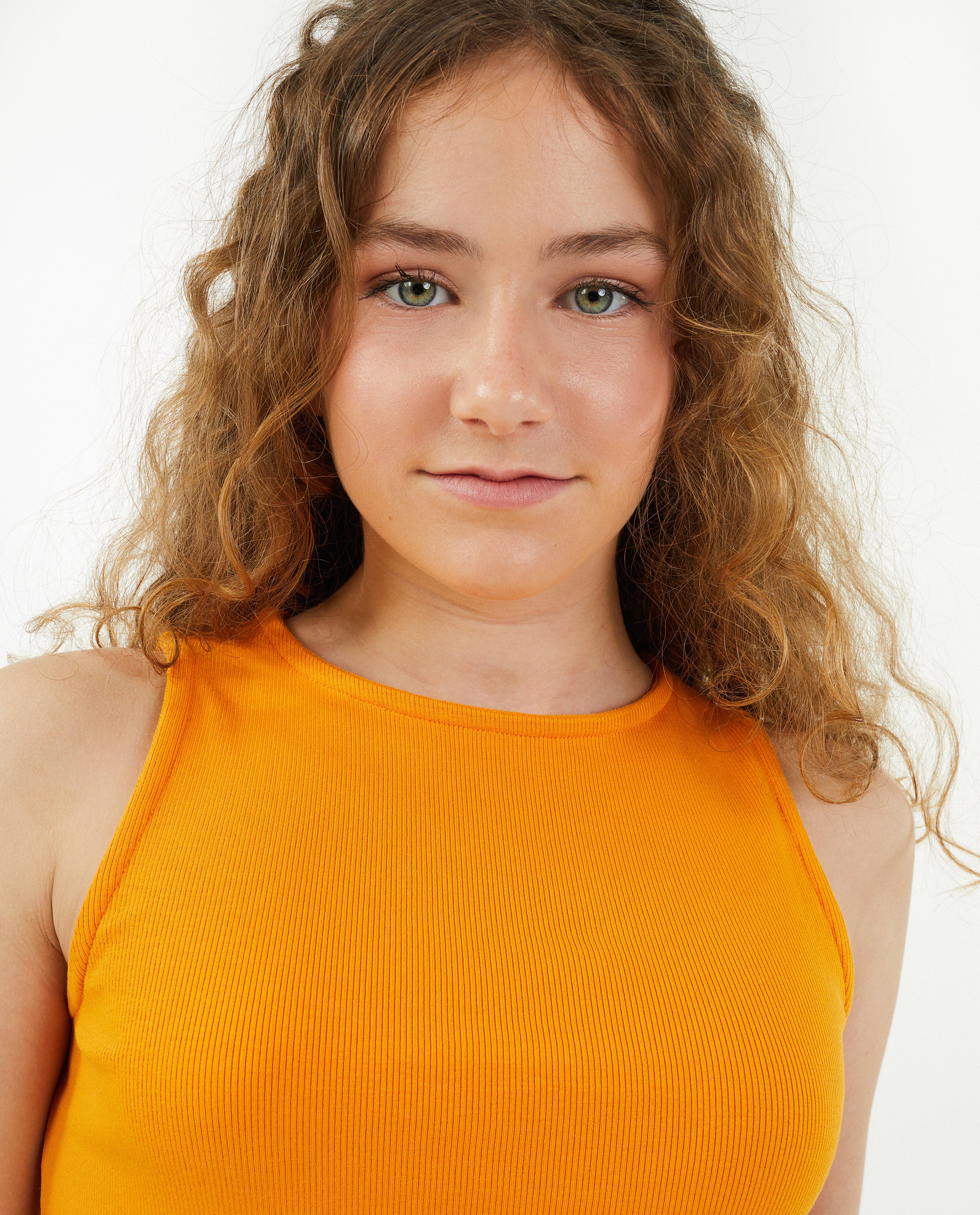T-shirts - Cropped top met rib