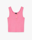 T-shirts - Top rose côtelé