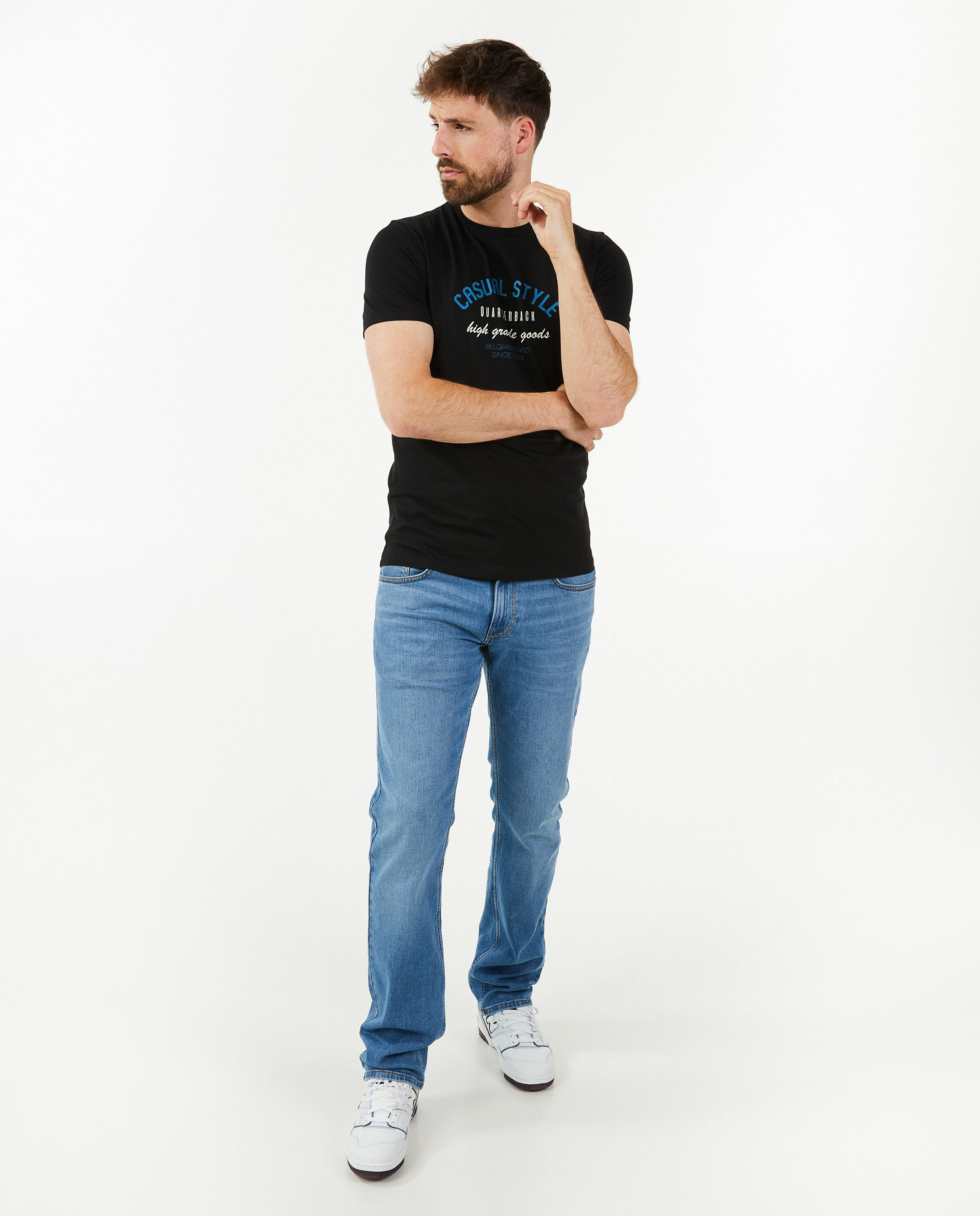 Zwart T-shirt met opschrift - null - Quarterback
