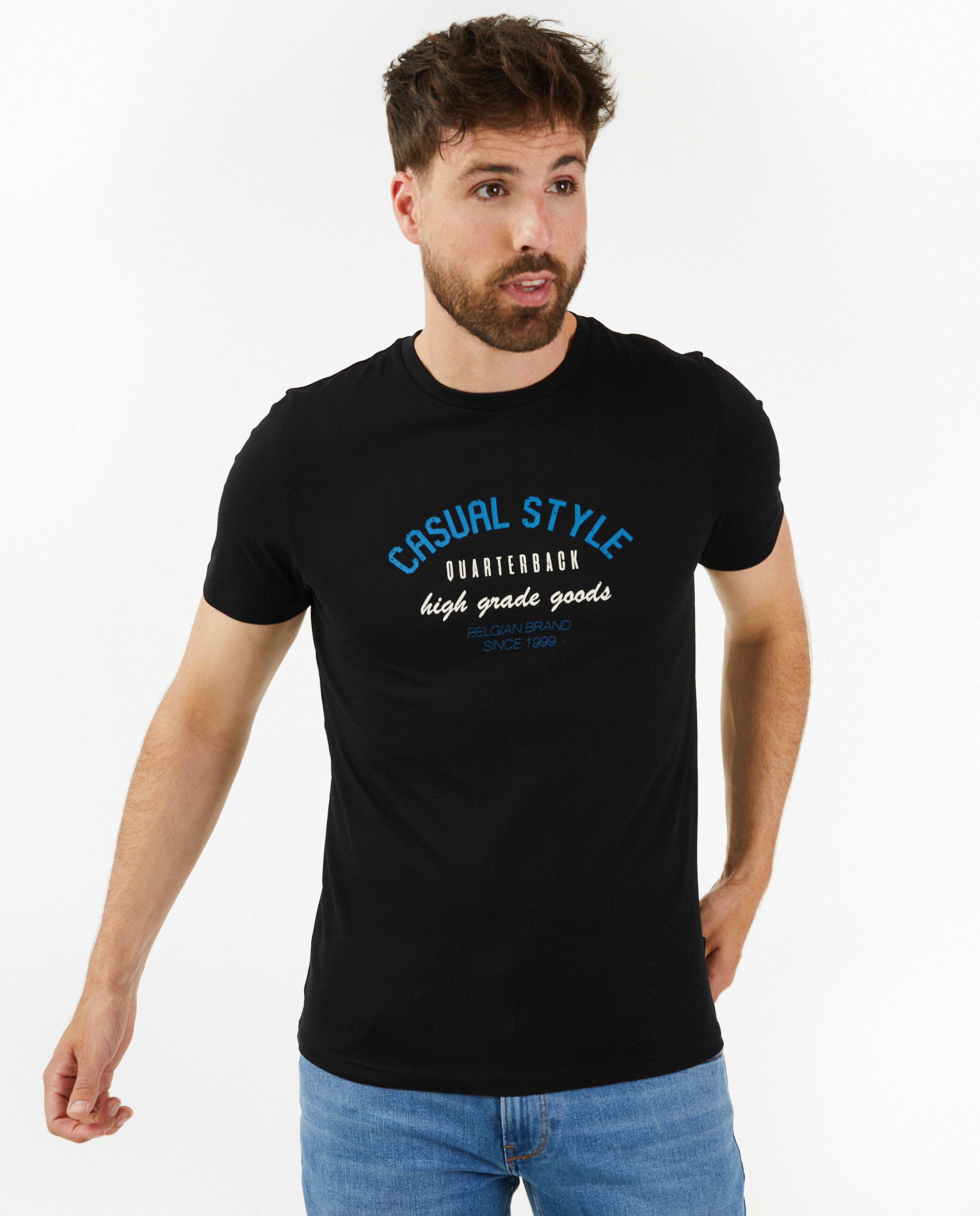 T-shirts - Blauw T-shirt met opschrift