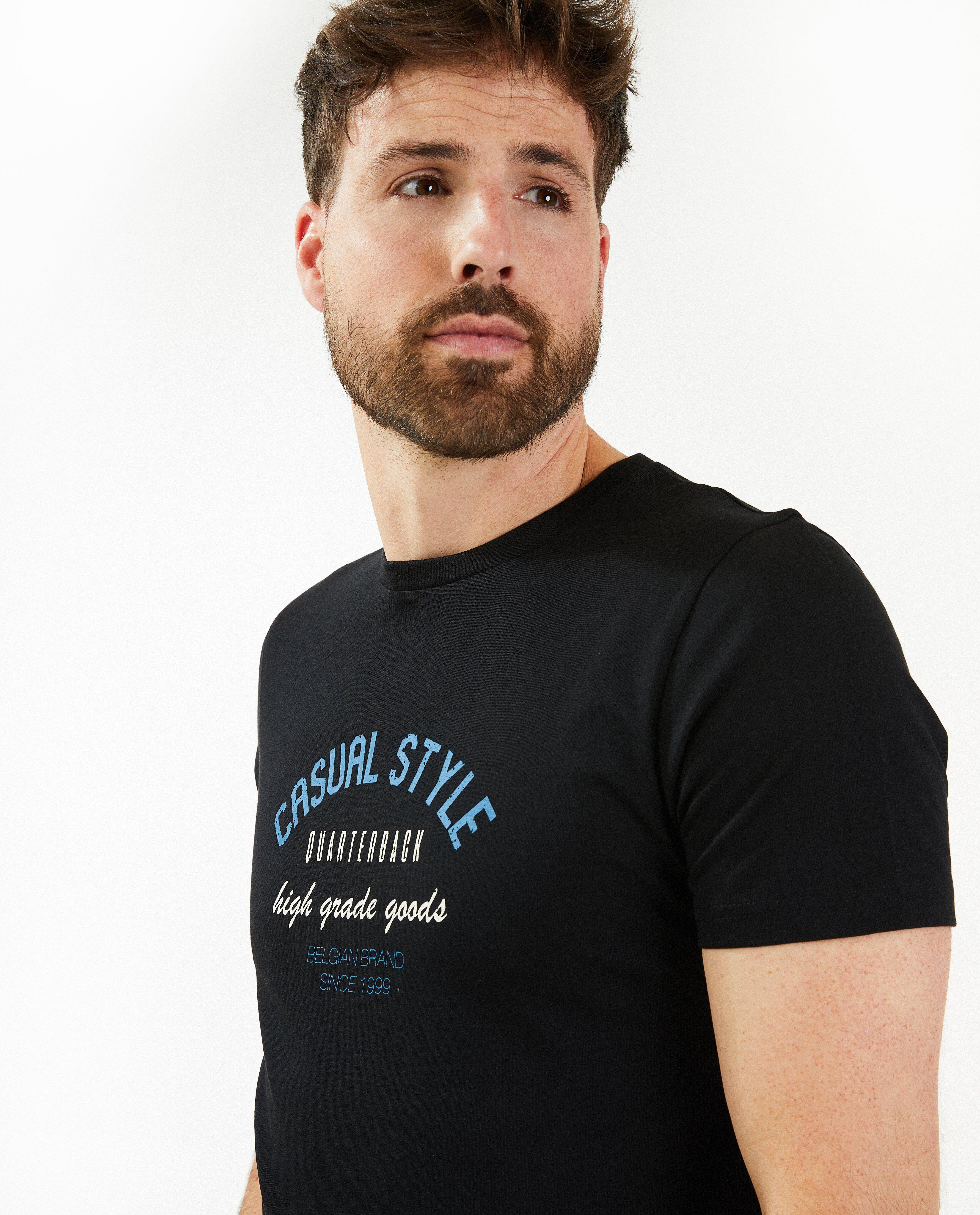 T-shirts - T-shirt bleu à inscription