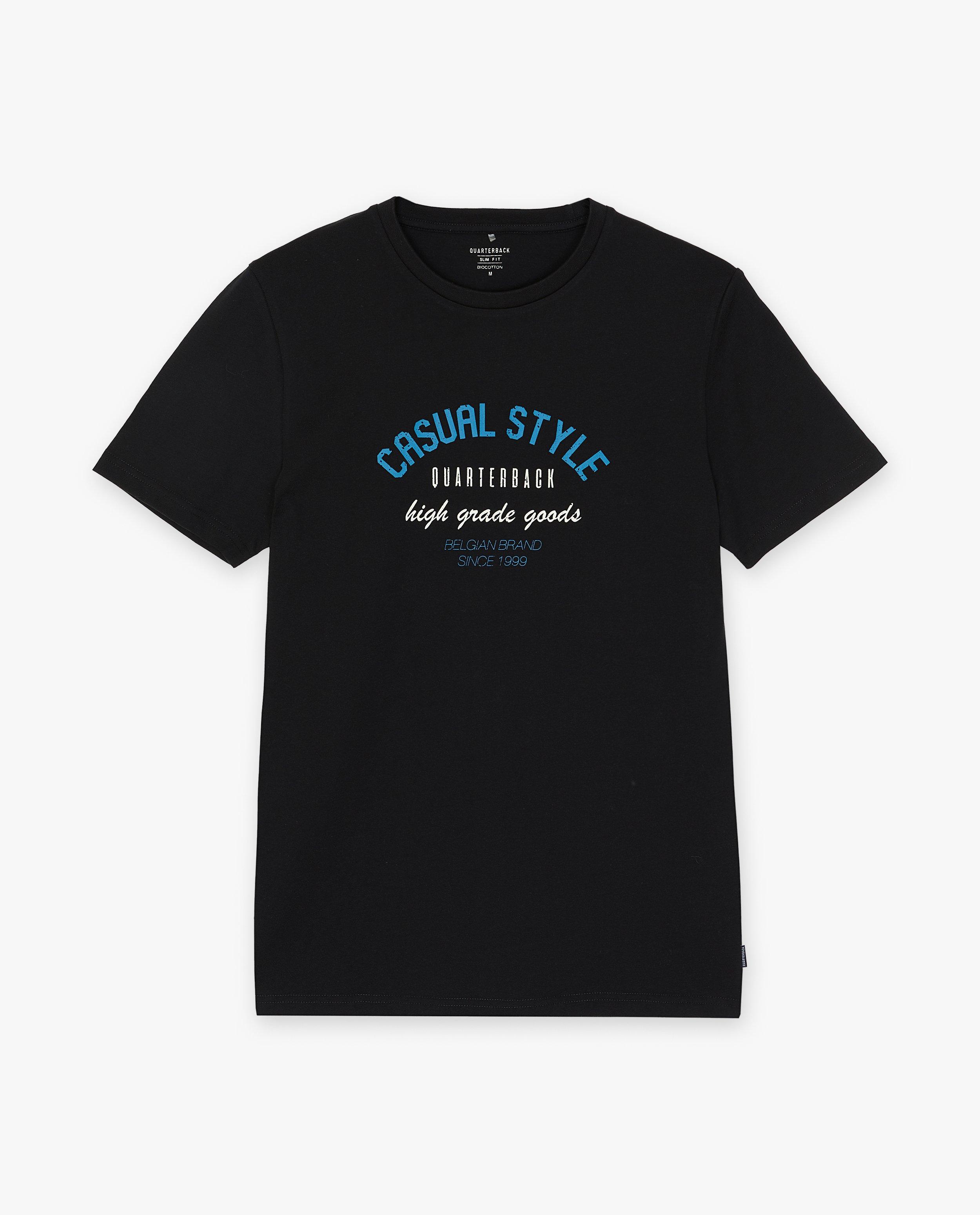 T-shirts - Blauw T-shirt met opschrift