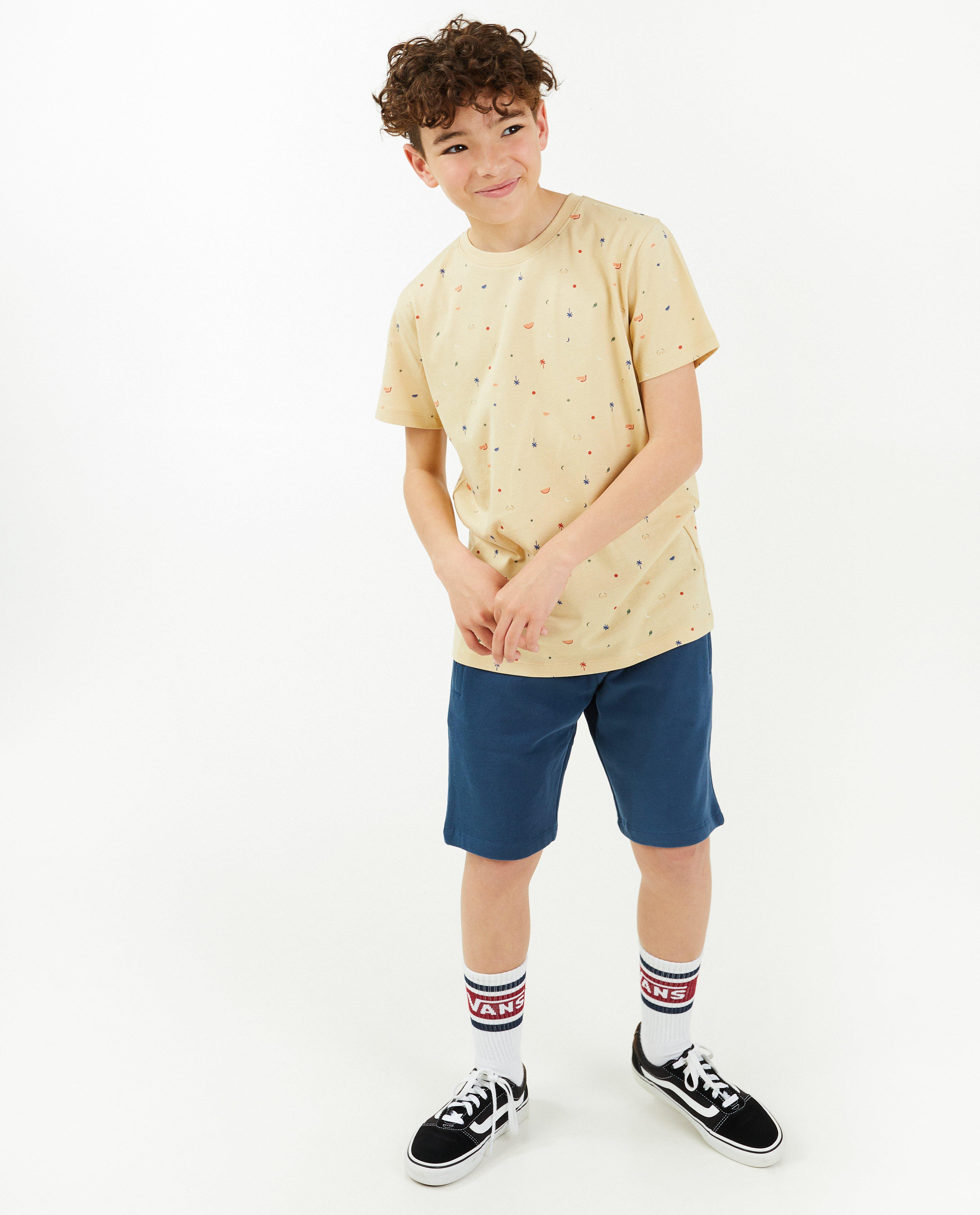 T-shirt met microprint - null - Fish & Chips