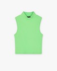 T-shirts - Top court vert côtelé