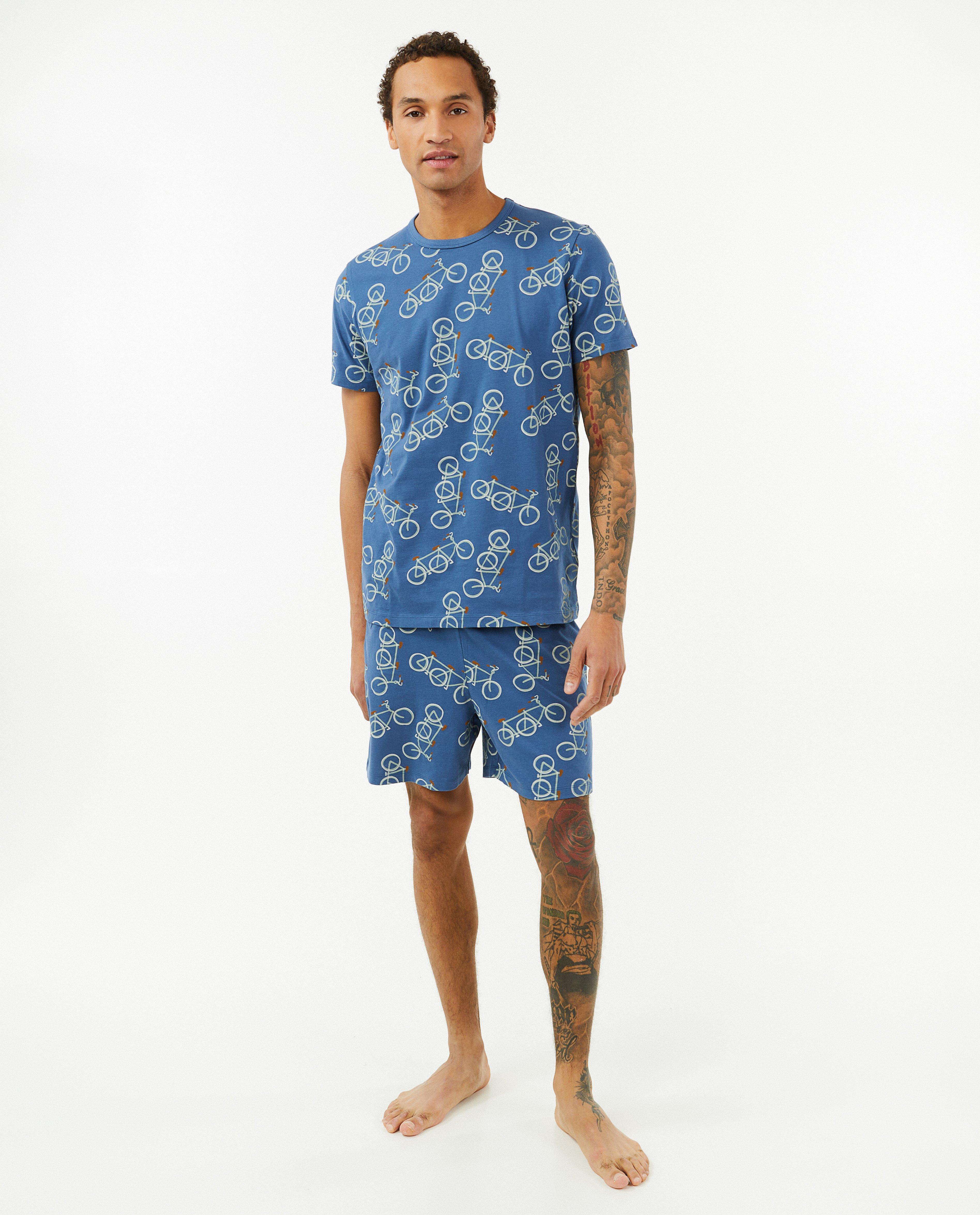 Pyjama met tandemprint, heren - null - Familystories