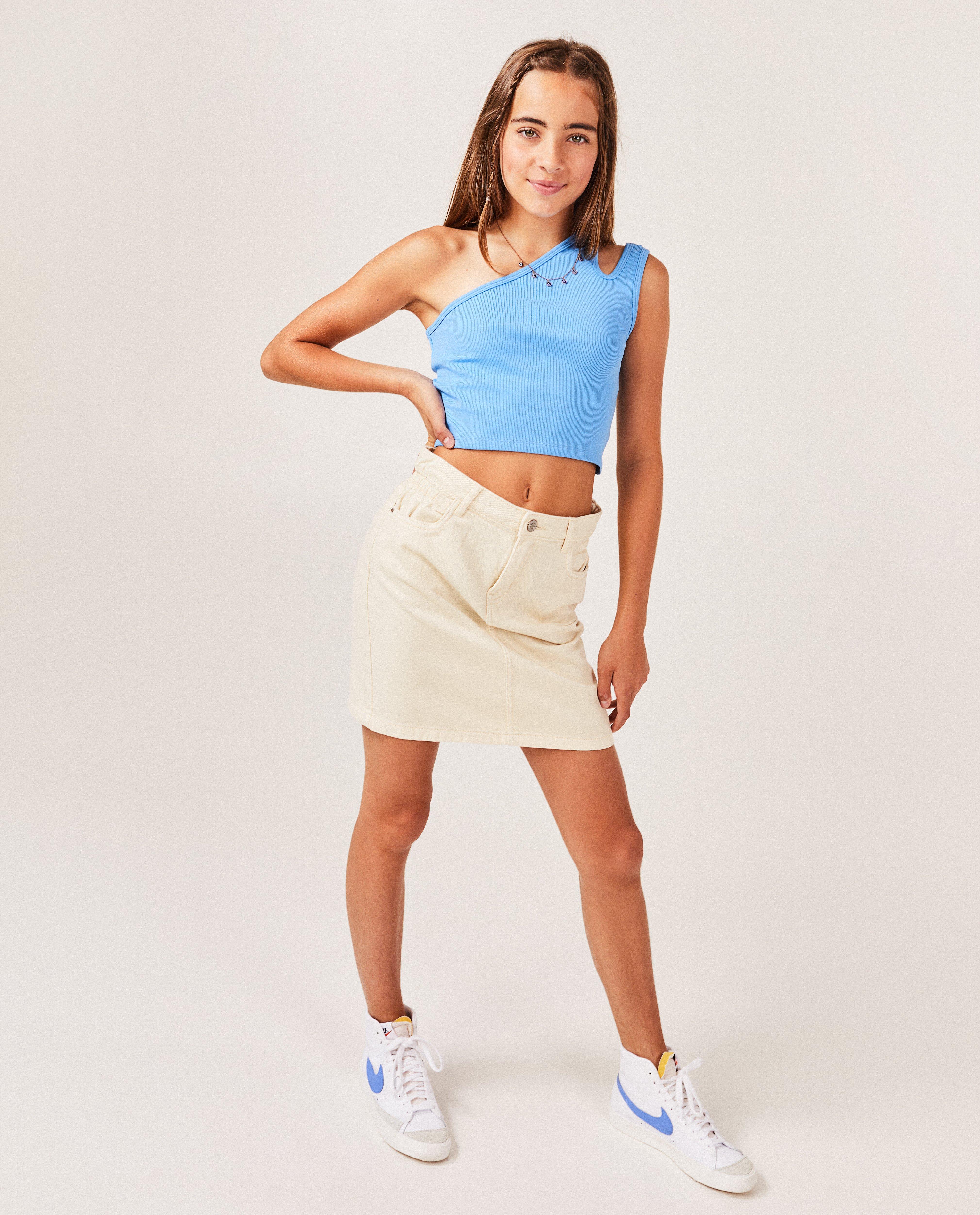 Asymmetrische cropped top - null - Groggy