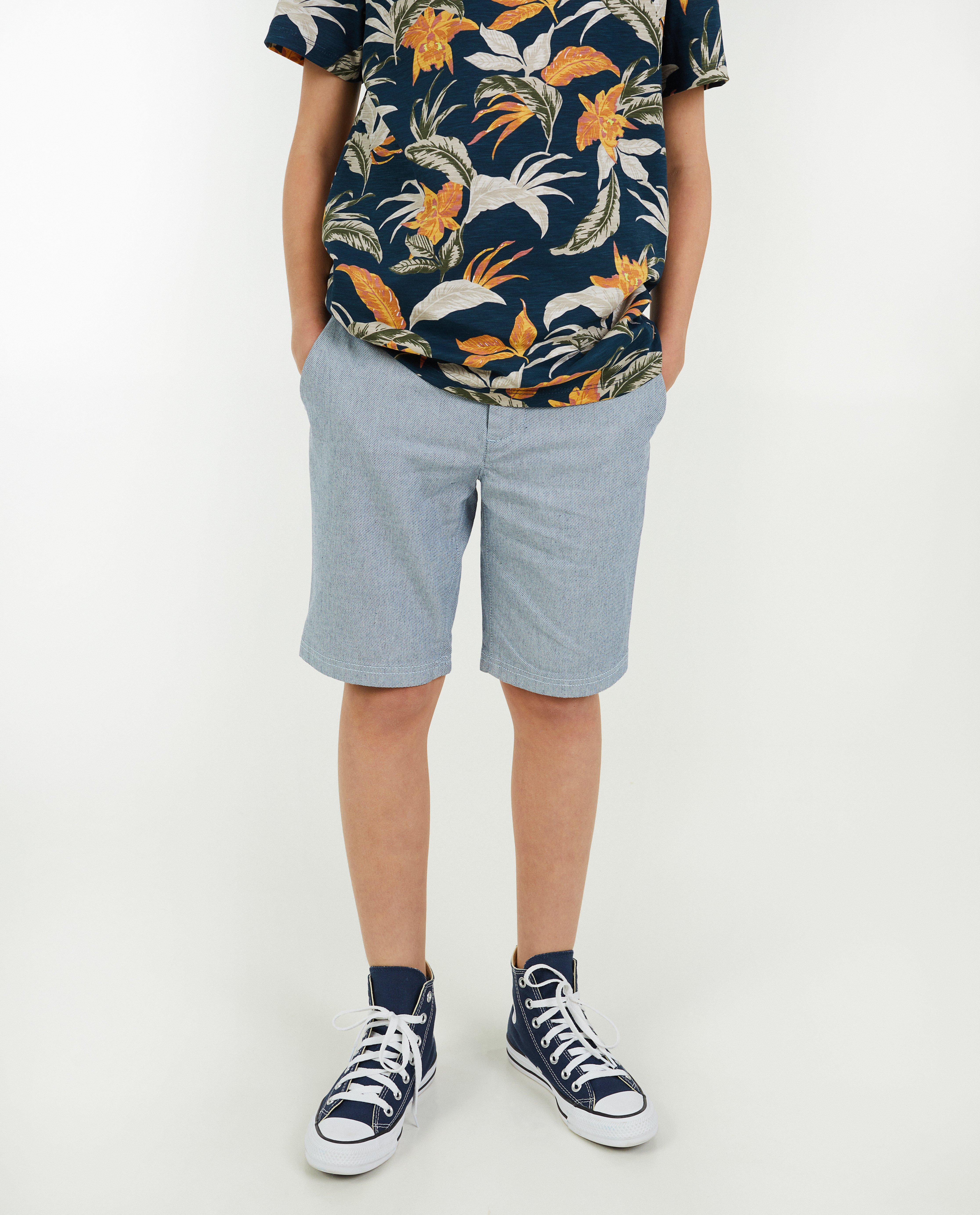 Shorts - Short bleu clair structuré