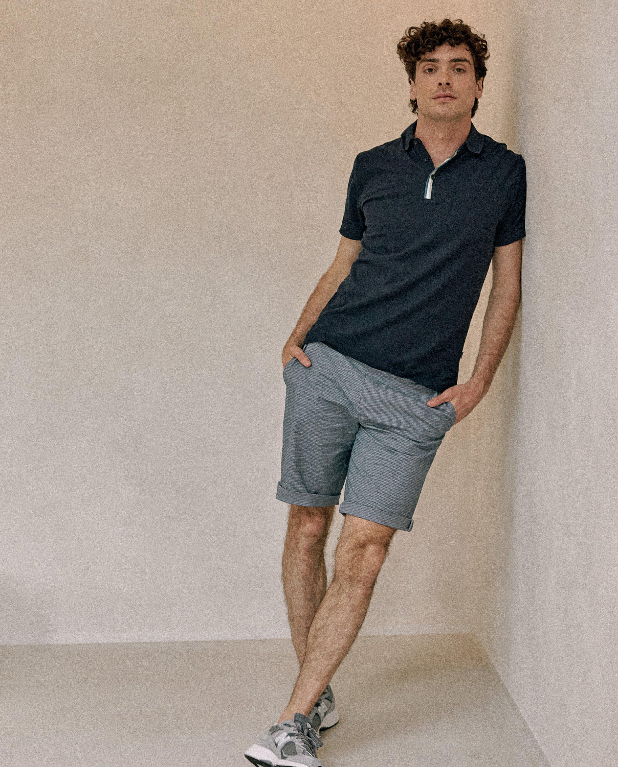 Shorten - Blauwe short met ruiten