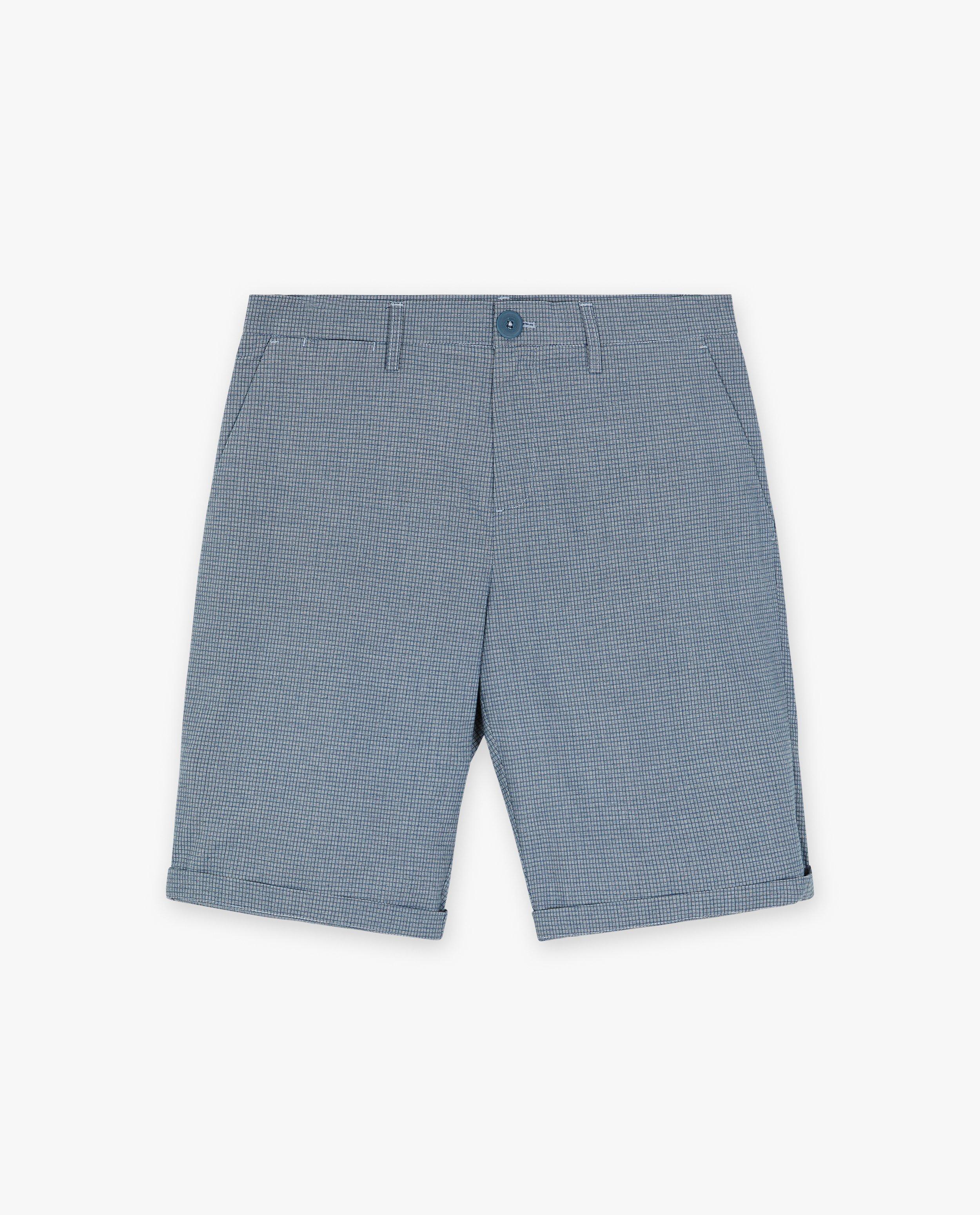 Shorten - Blauwe short met ruiten