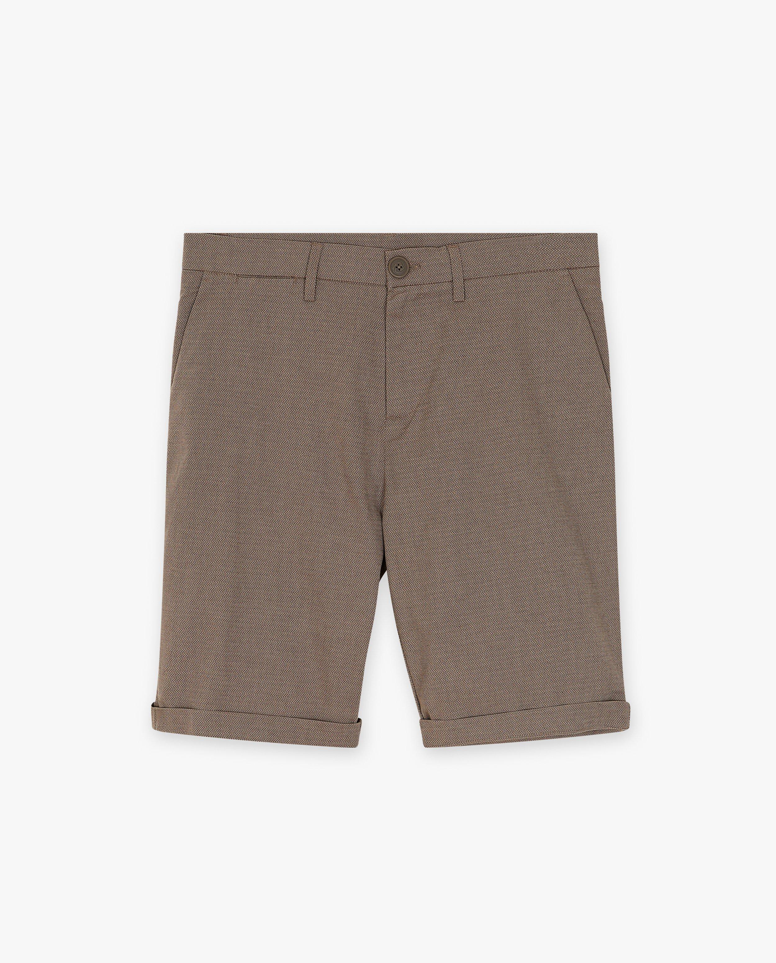 Shorts - Chino brun avec une structure