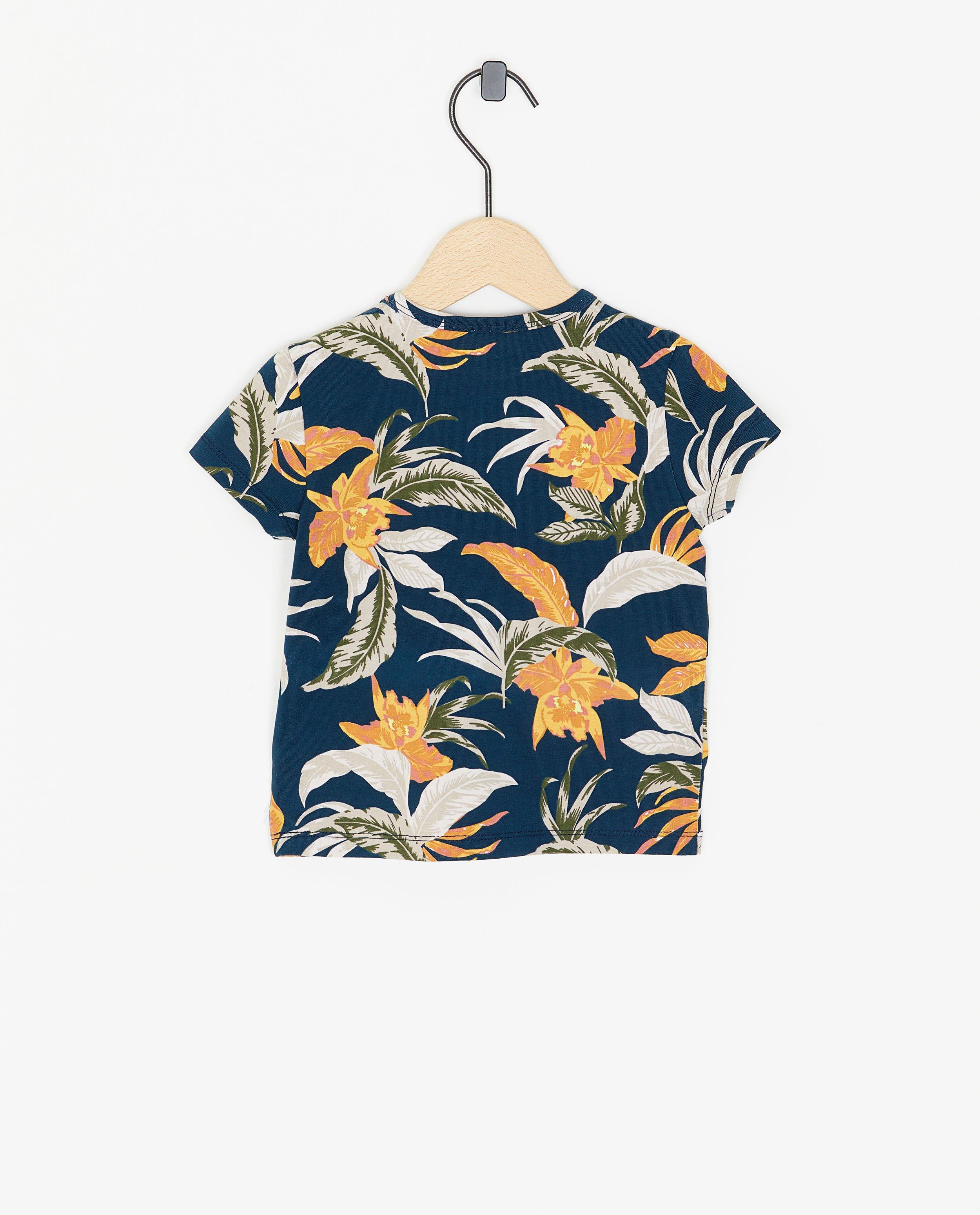 T-shirts - Donkerblauw T-shirt met print