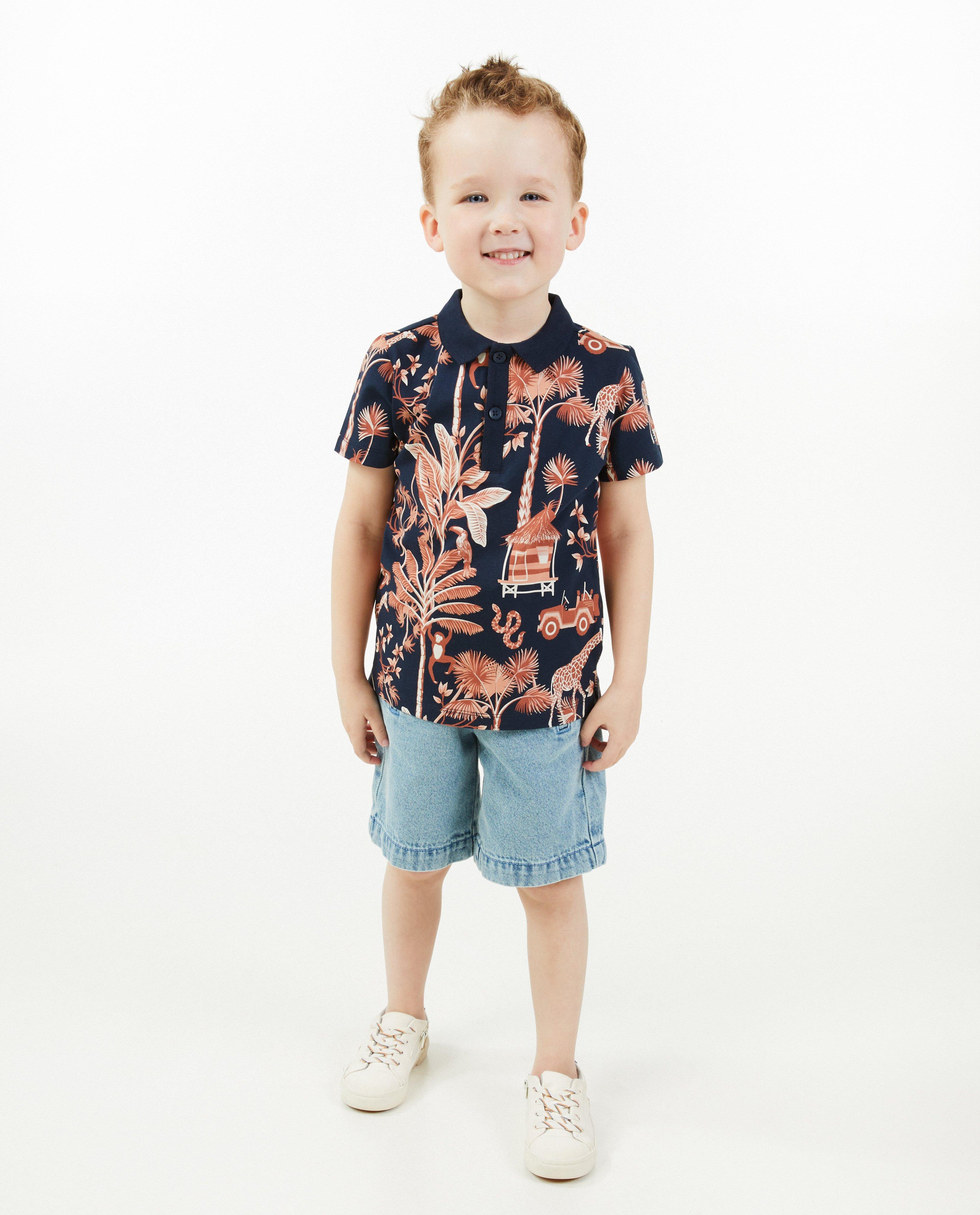 Polo met tropische print, 2-7 jaar - null - Kidz Nation