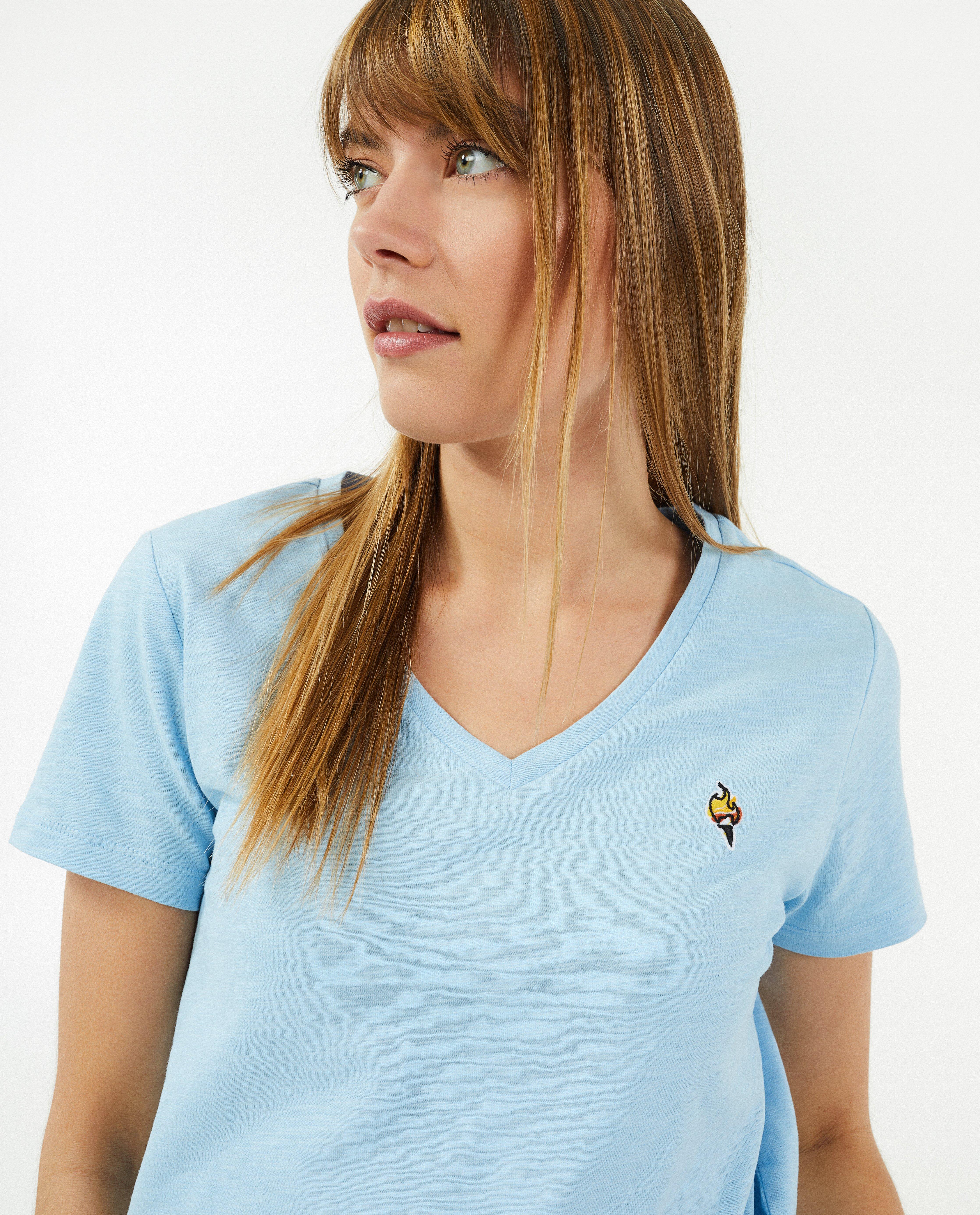 T-shirts - T-shirt met geborduurd logo