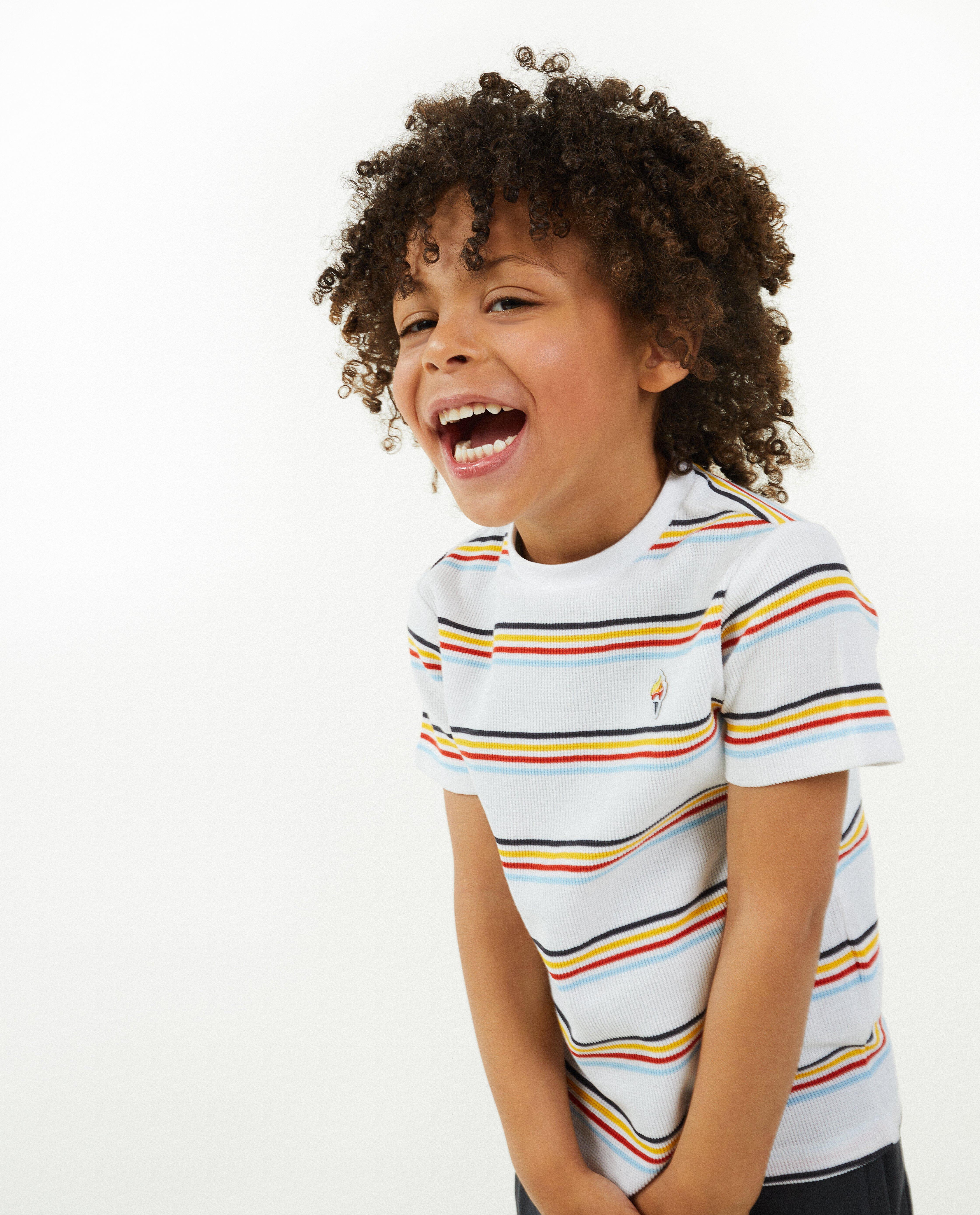 T-shirts - T-shirt met wafelpatroon, 2-7 jaar