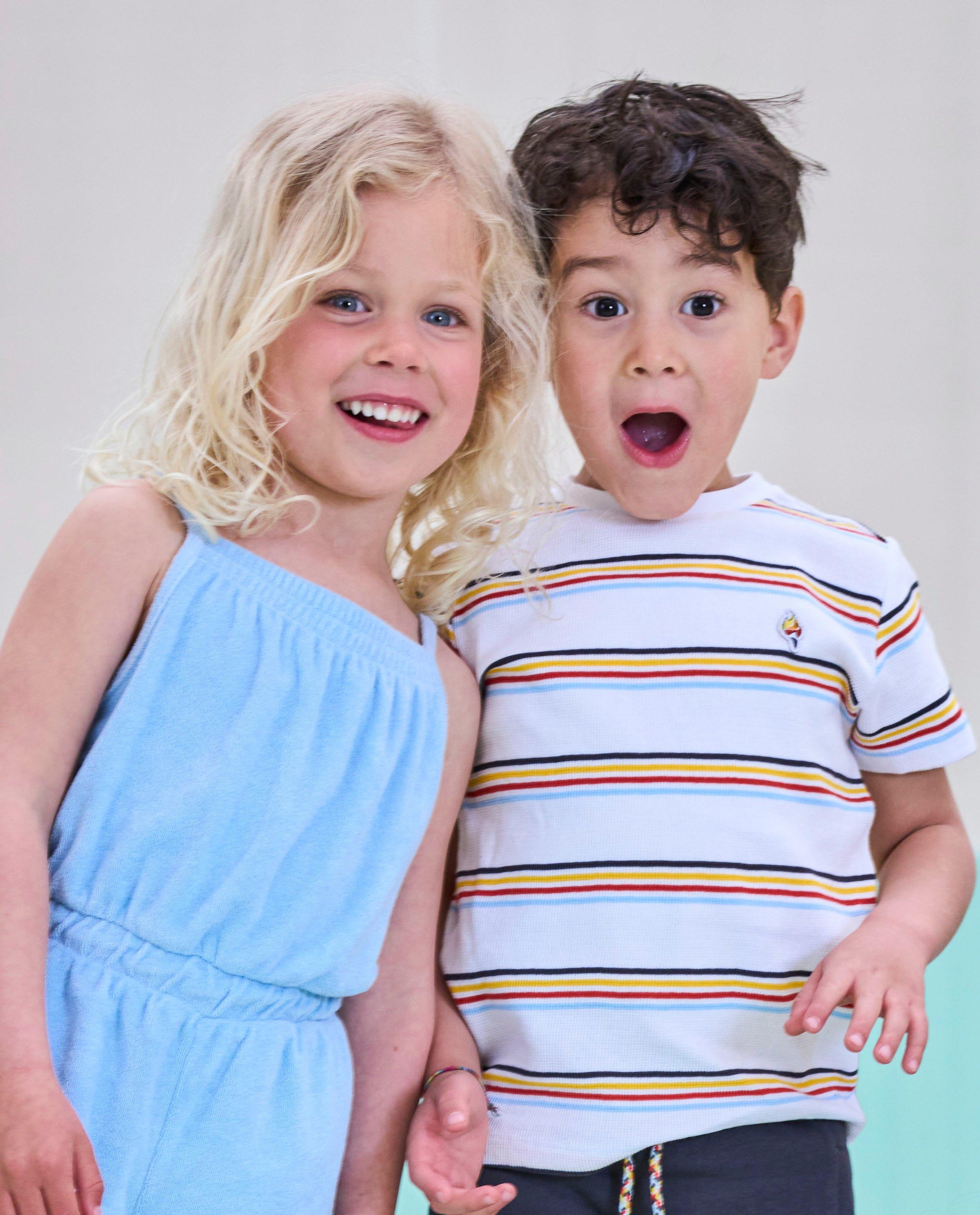T-shirts - T-shirt met wafelpatroon, 2-7 jaar