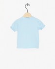 T-shirts - Blauw T-shirt met rib