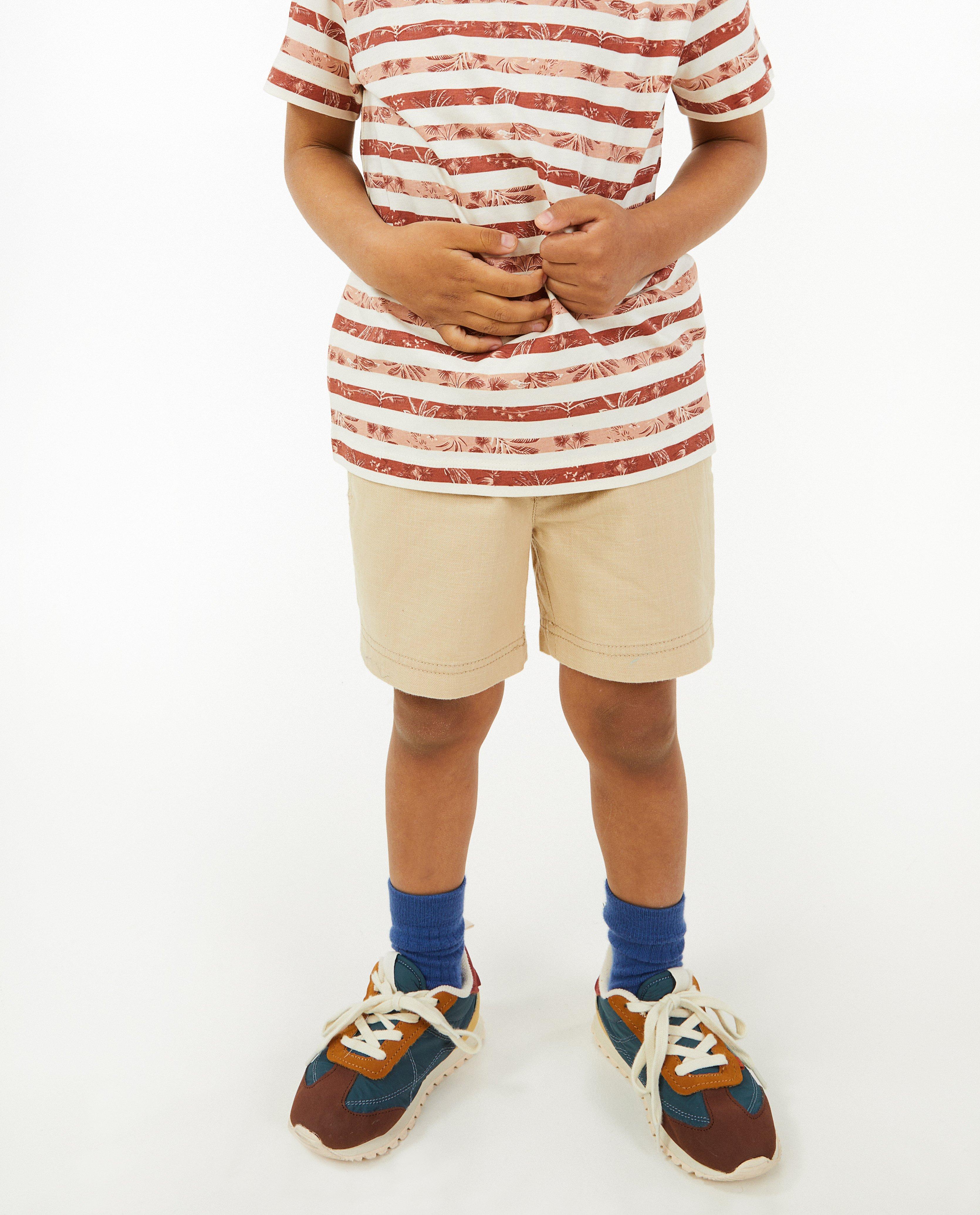 Shorten - Beige short met structuur