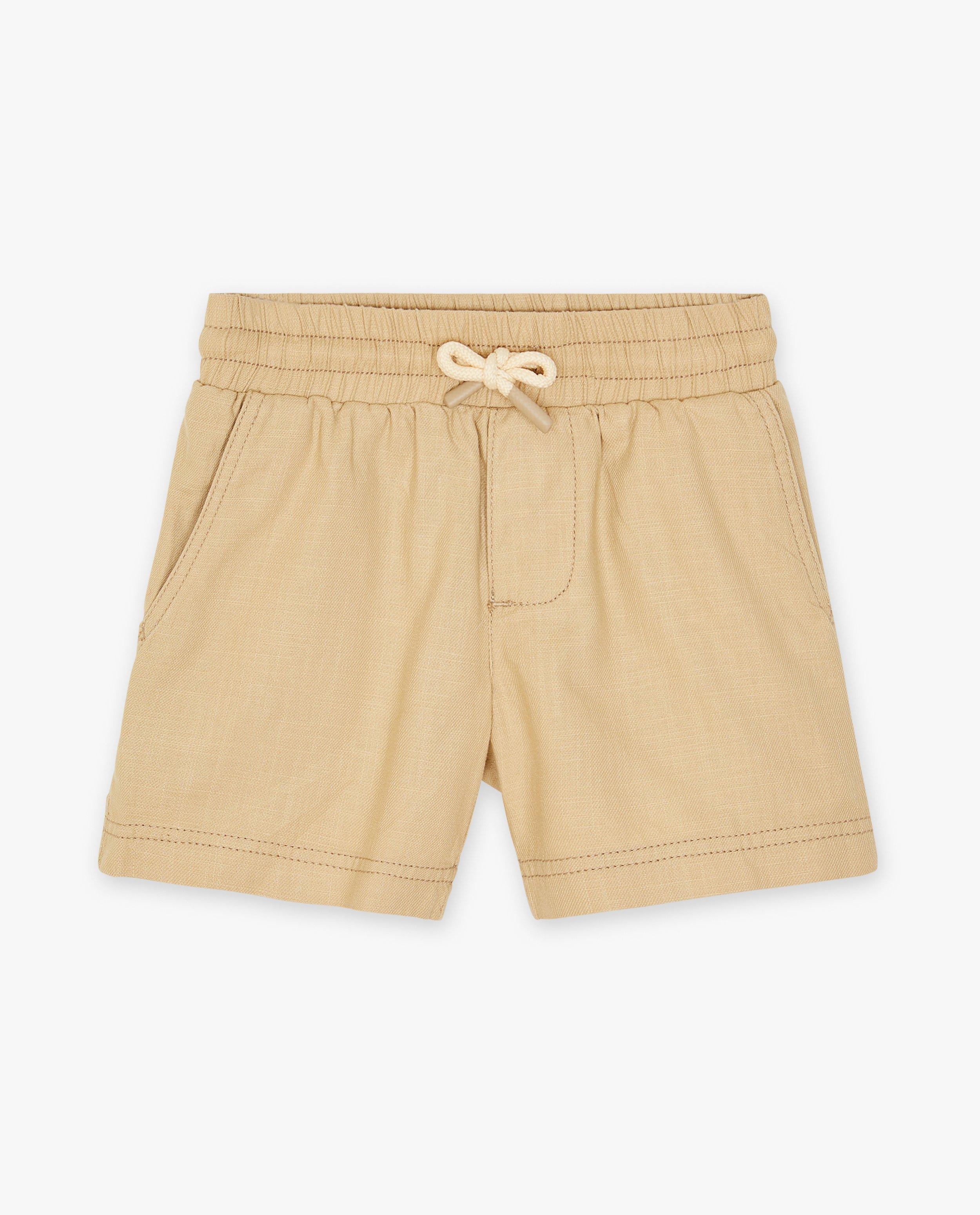 Shorten - Beige short met structuur
