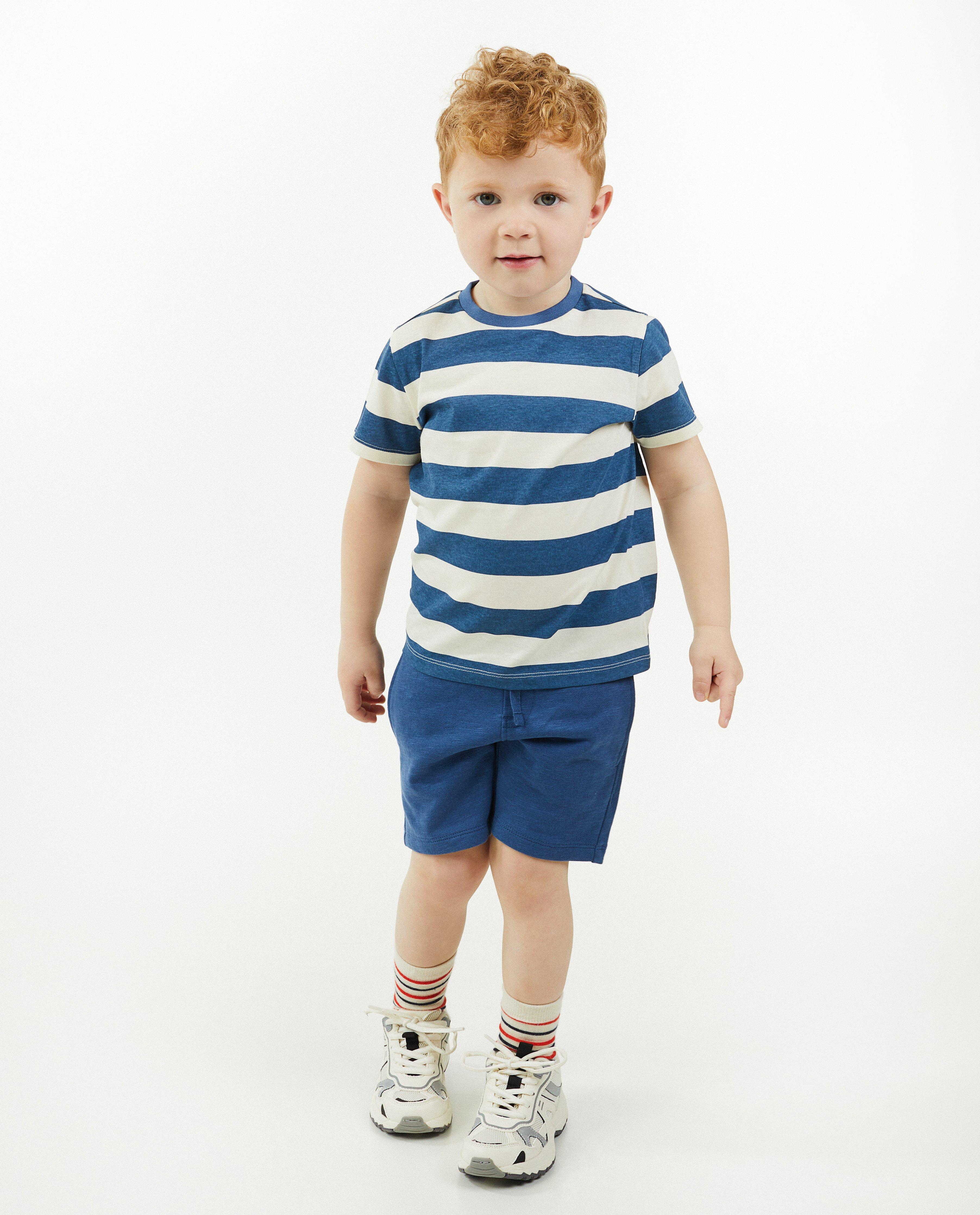 Blauwe short van sweatstof - null - Besties