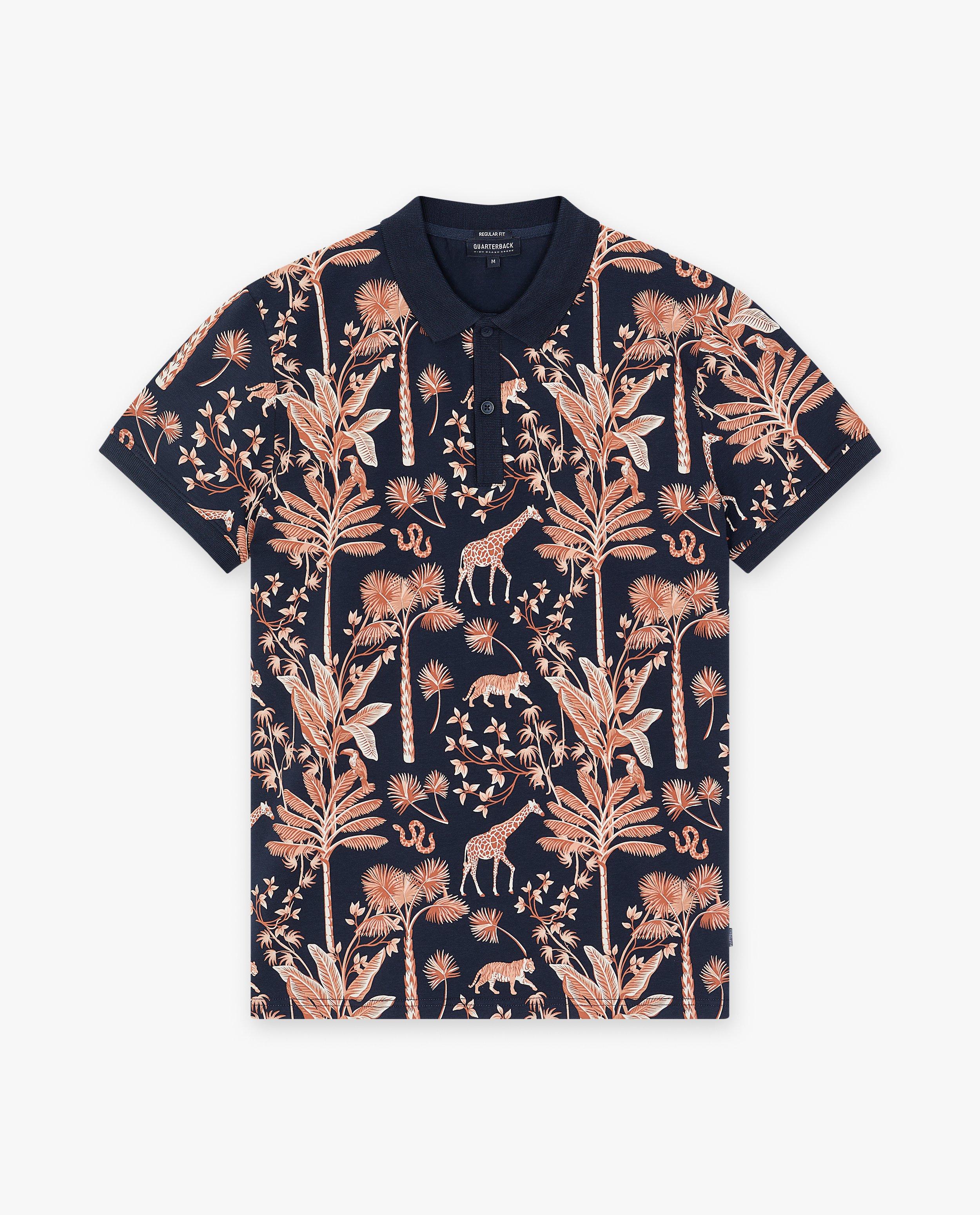 Polo's - Polo met tropische print, heren