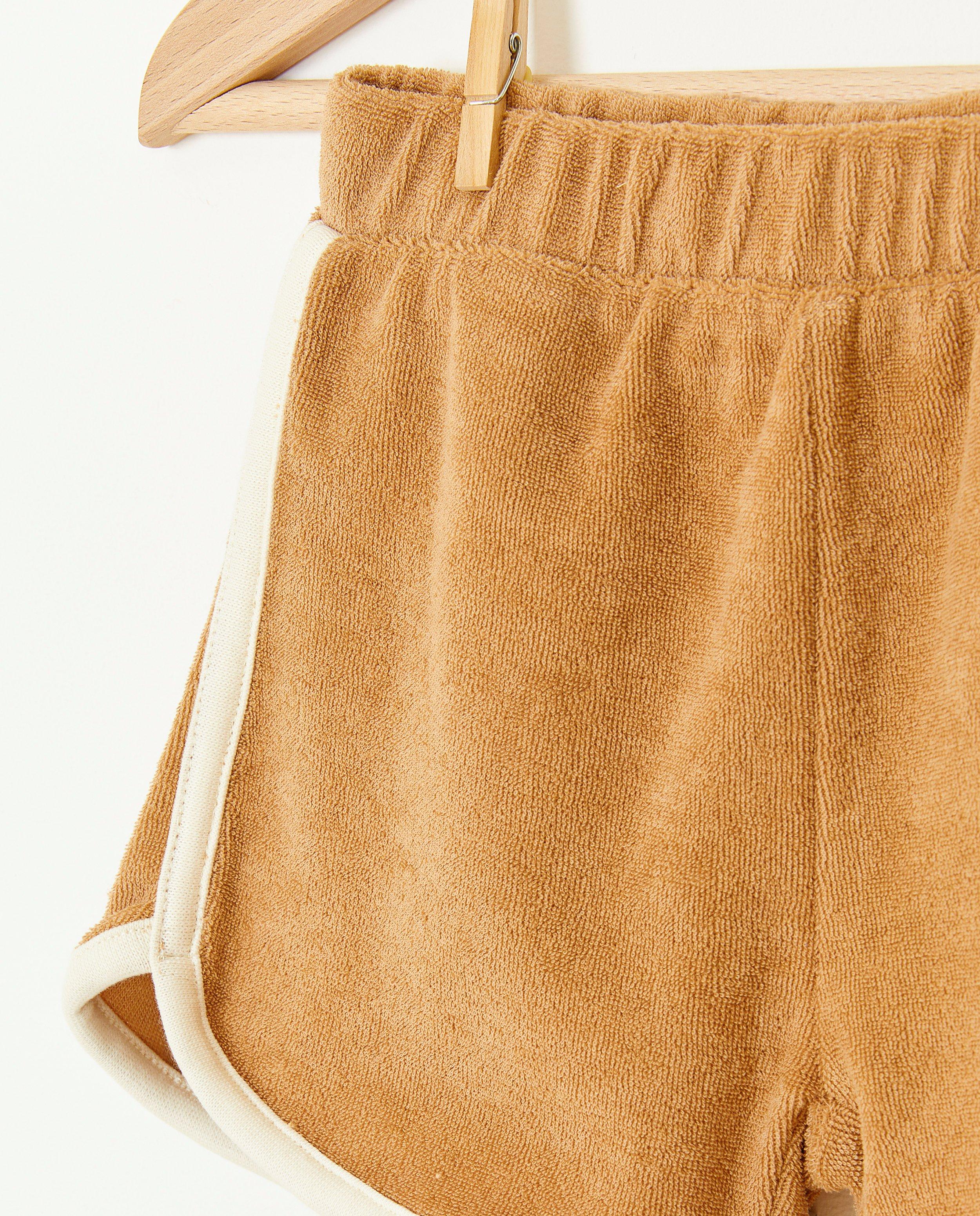 Shorten - Bruine short van spons