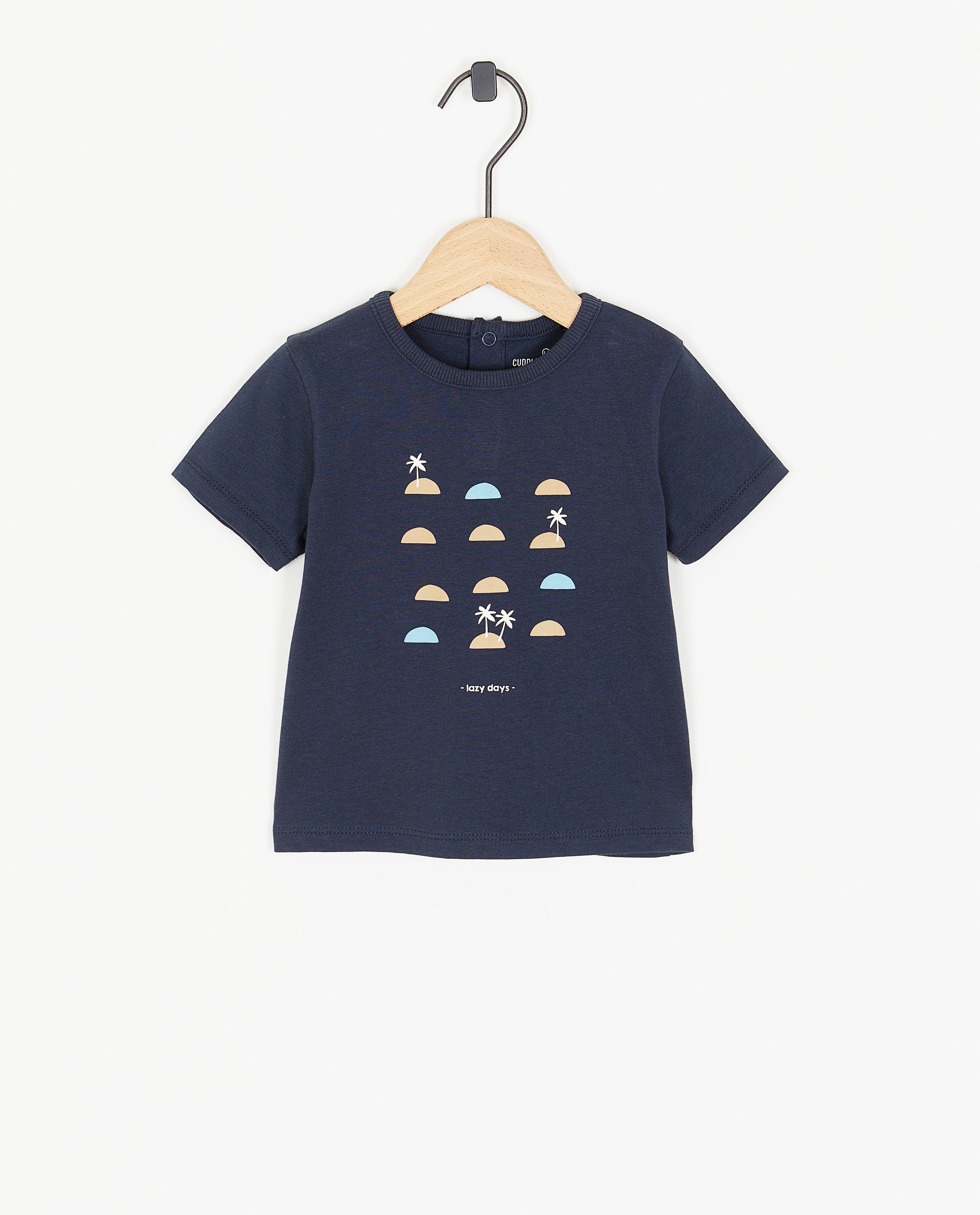 Blauw T-shirt met print - null - Cuddles and Smiles