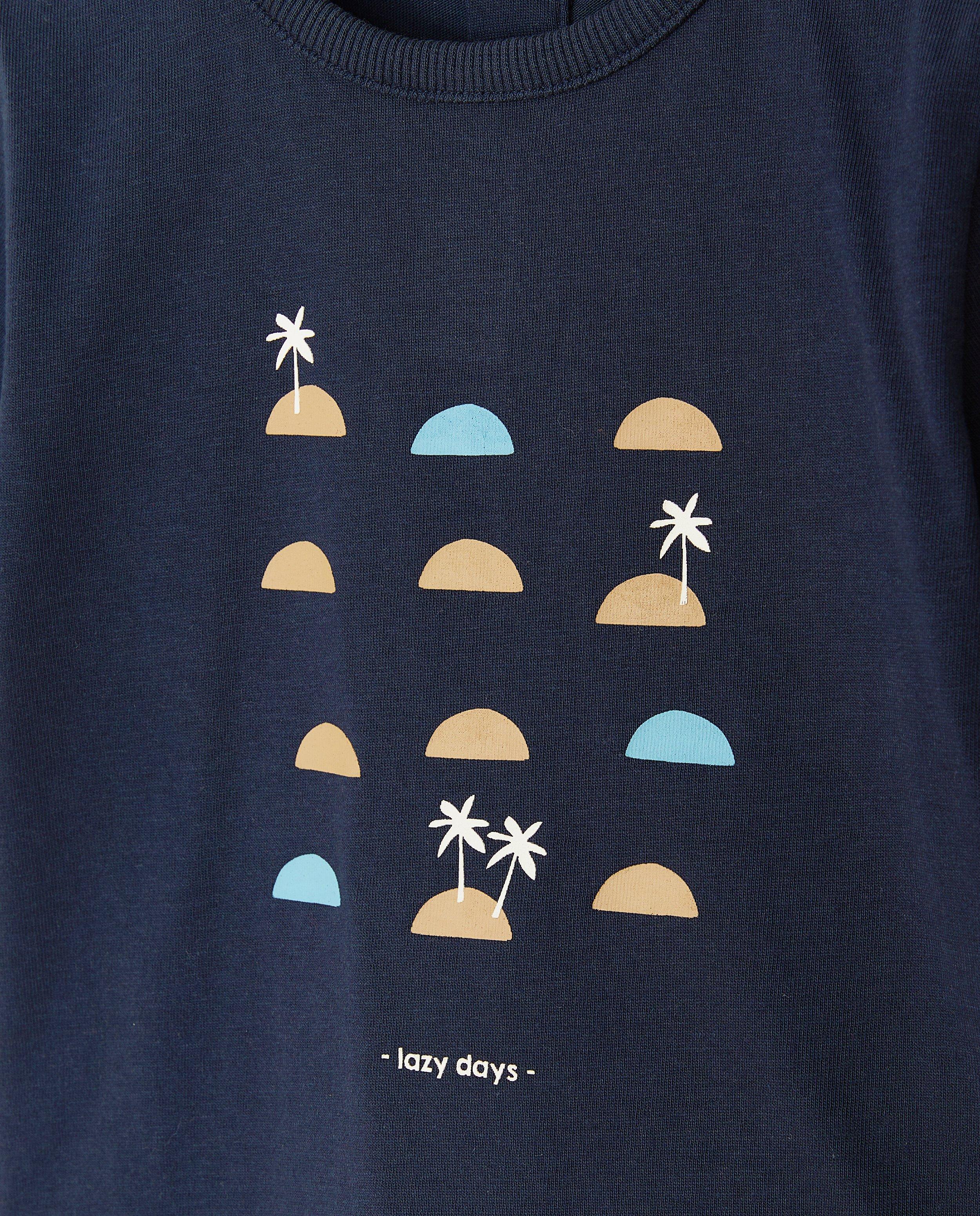 T-shirts - Blauw T-shirt met print