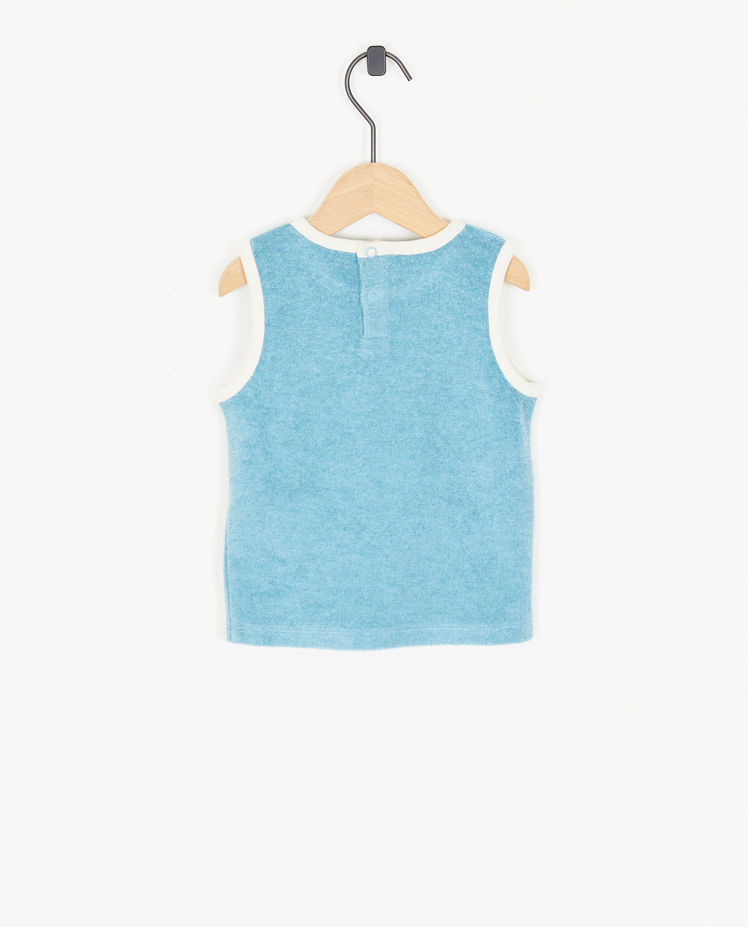T-shirts - Blauwe top van spons