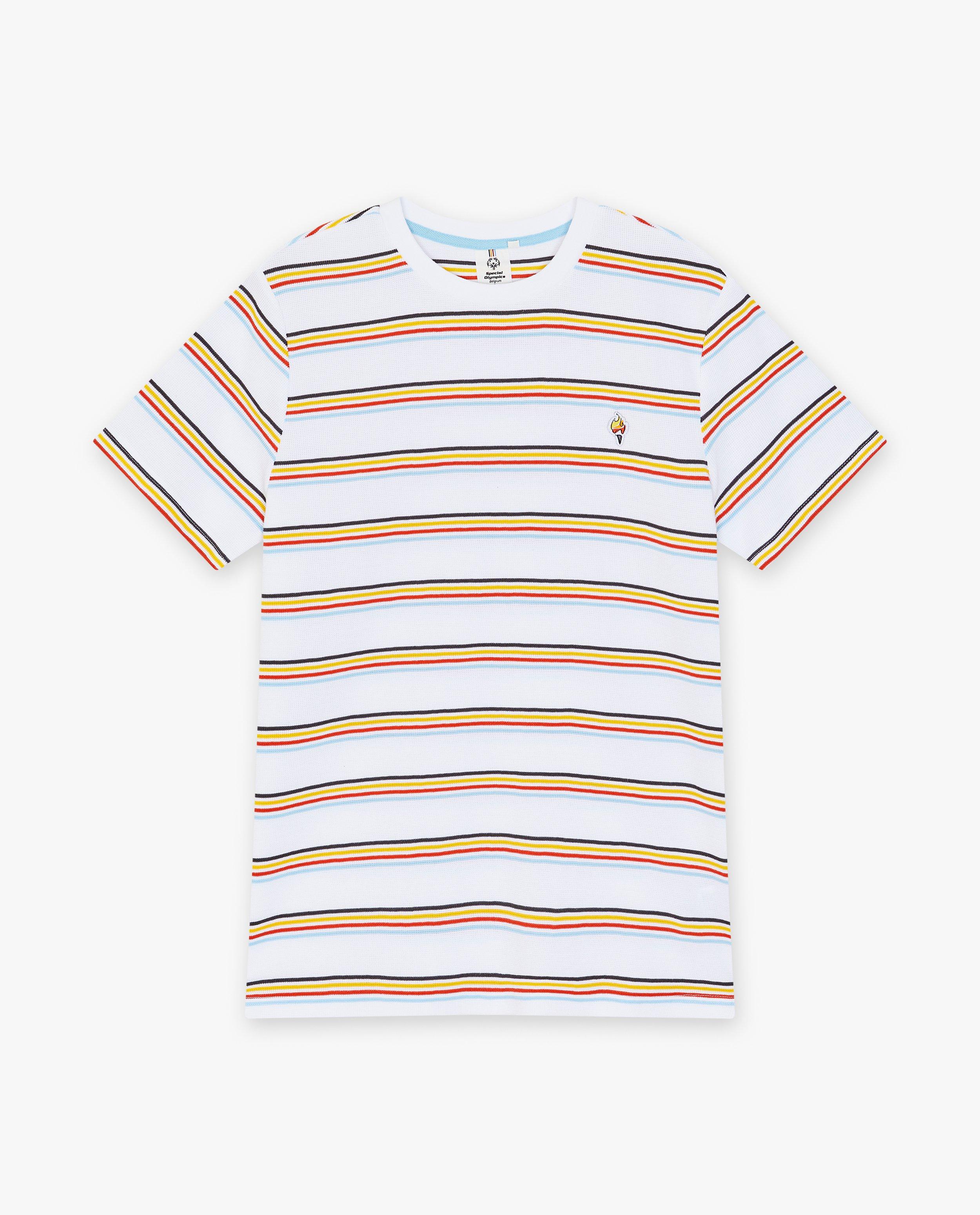 T-shirts - T-shirt met wafelpatroon, heren