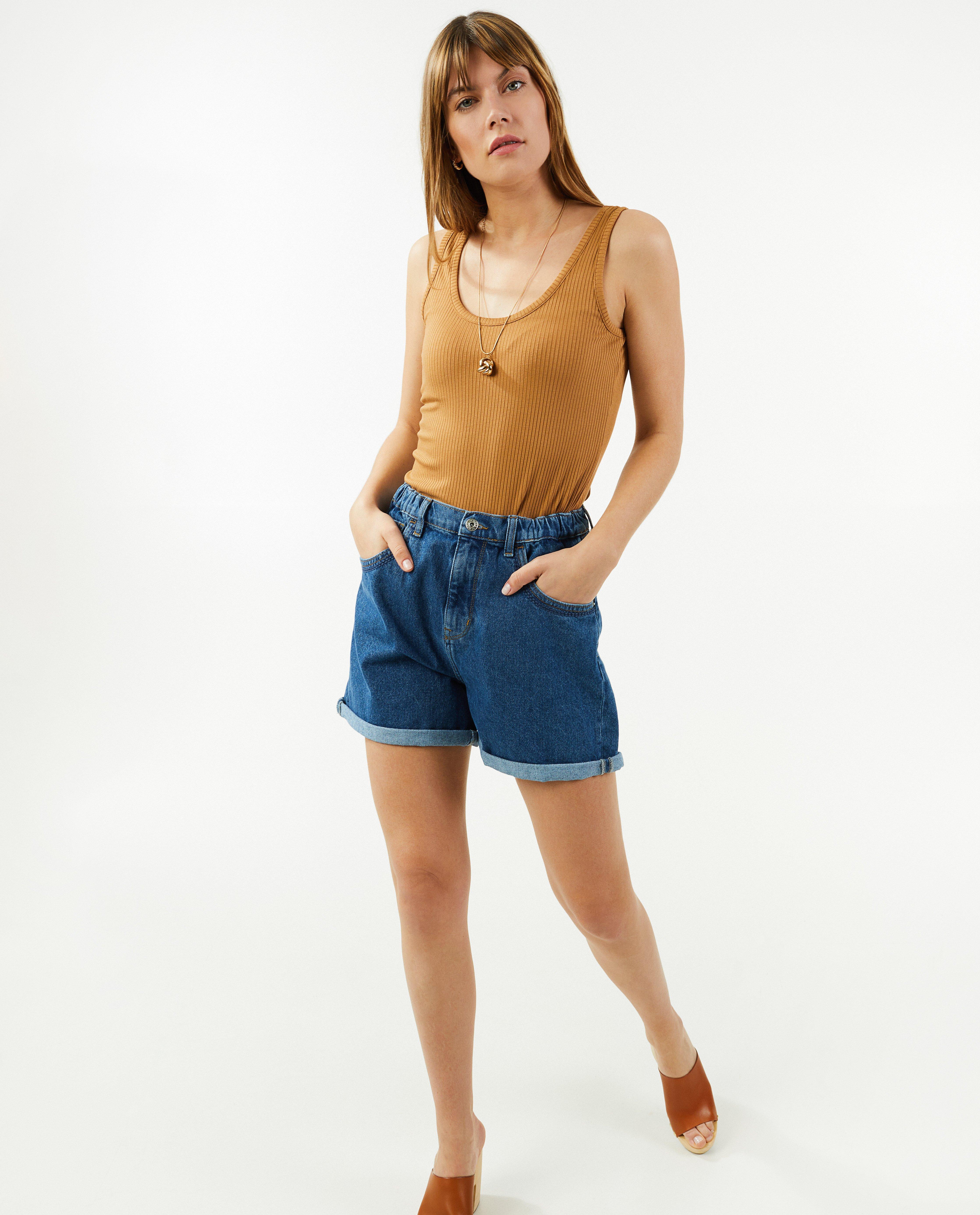 Bruine top met rib - Product Detail - bruin - afbeelding nummer 1