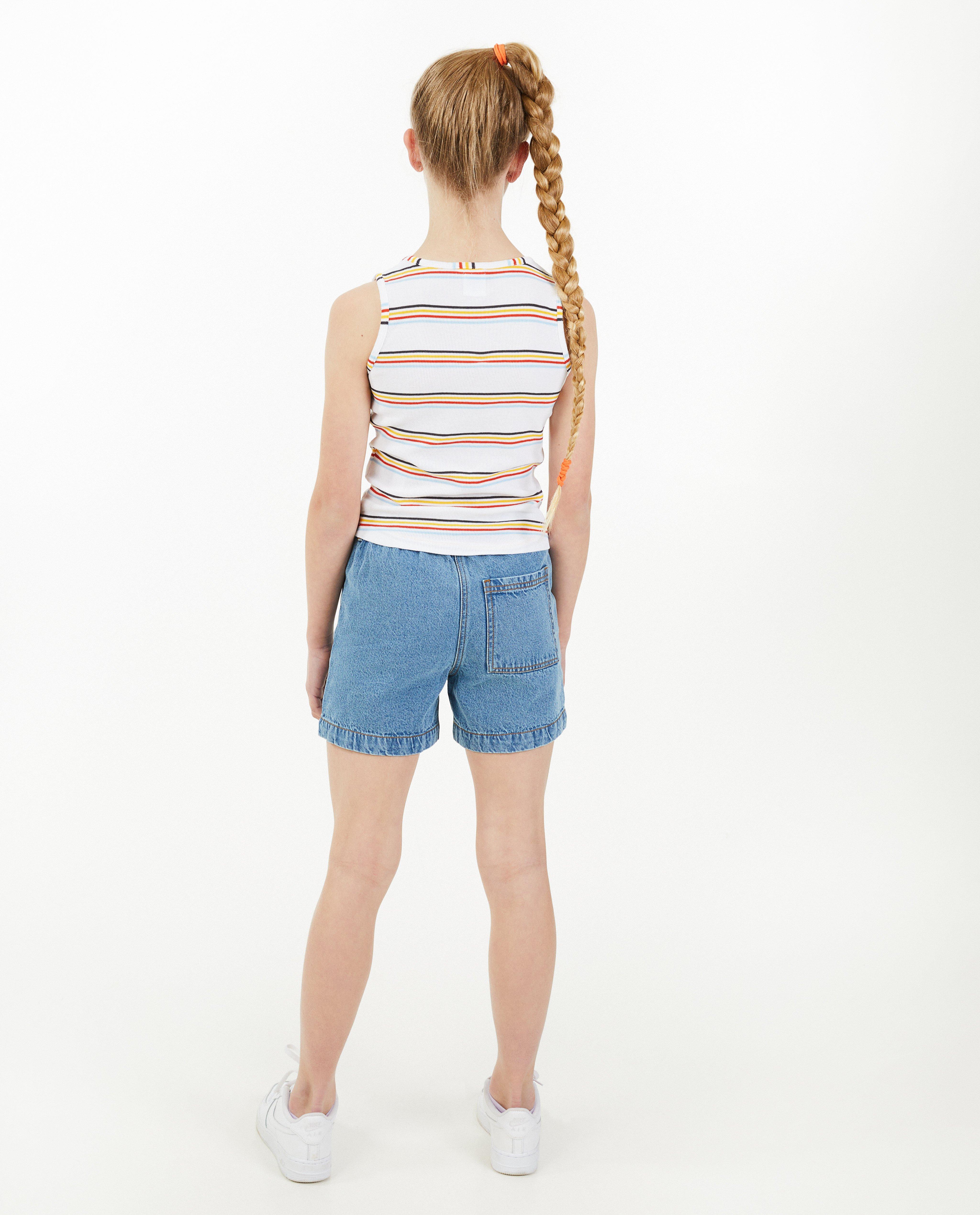 T-shirts - Top met wafelpatroon