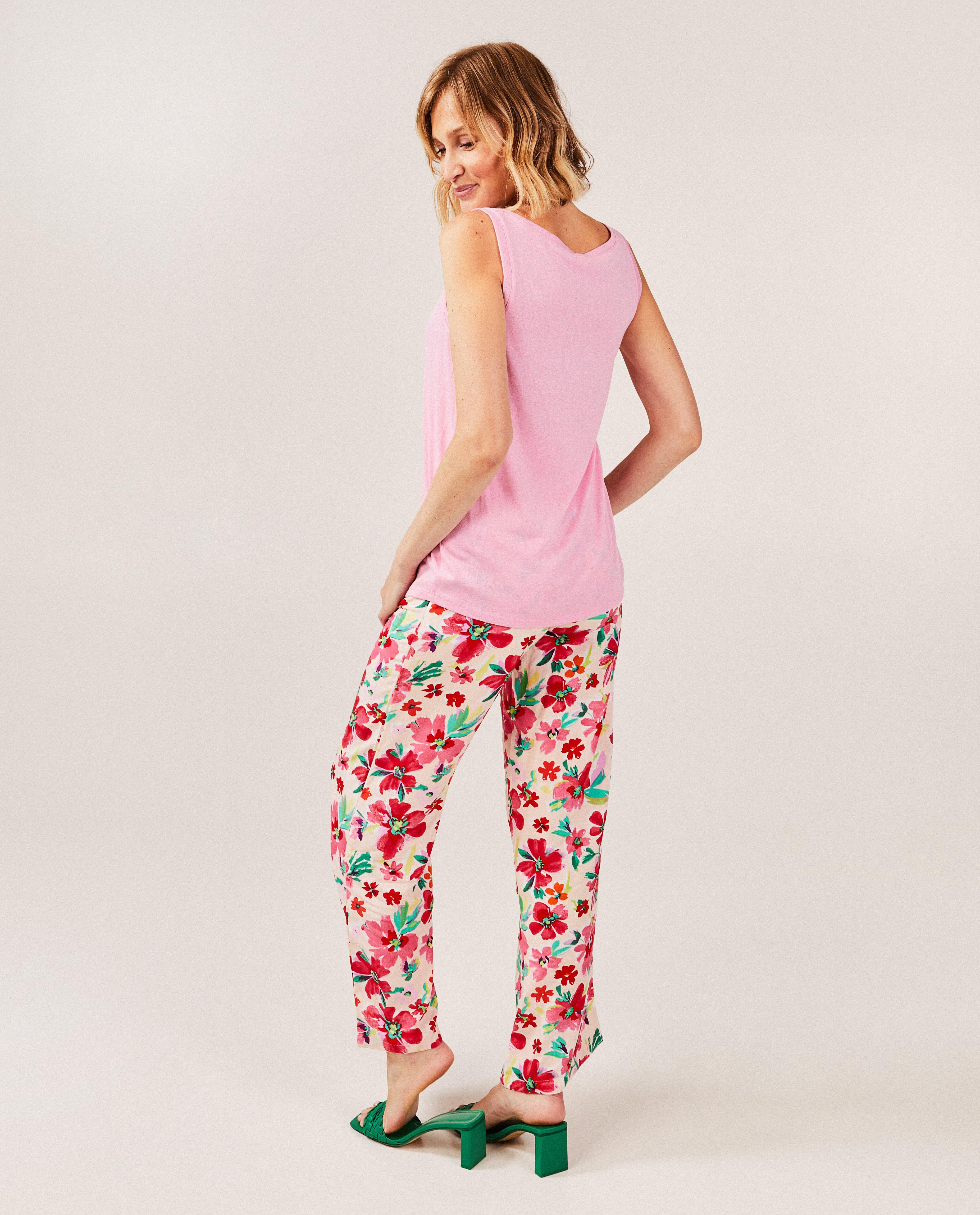 T-shirts - Top rose à fil métallisé, grossesse