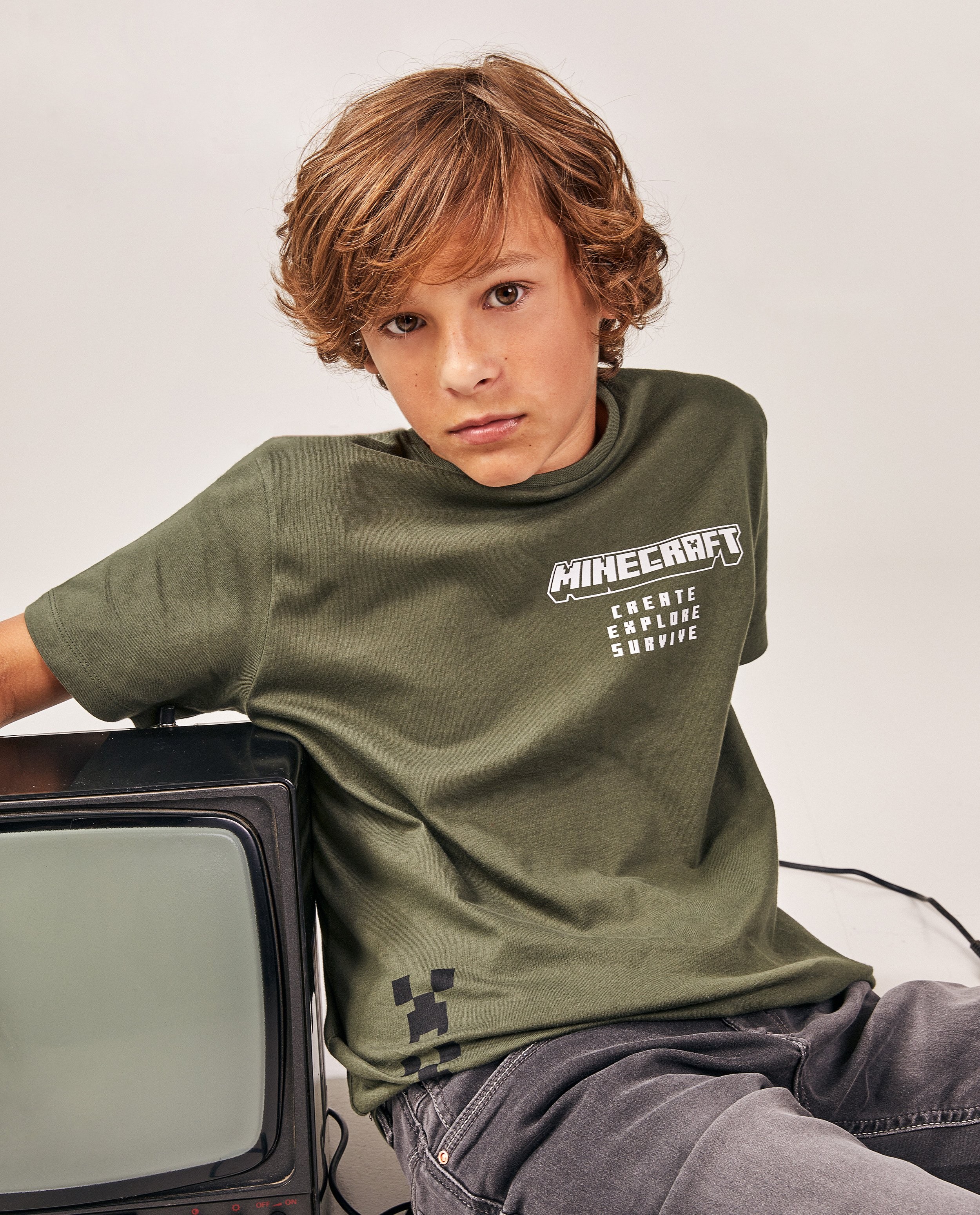 T-shirts - Donkergroen T-shirt Minecraft
