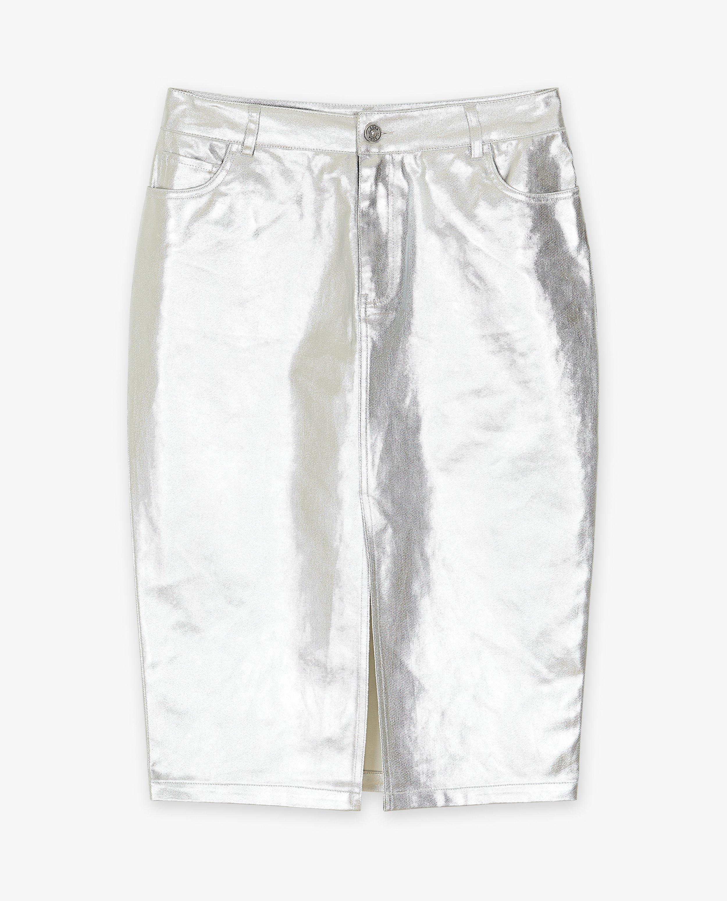 Rokken - Zilveren metallic rok