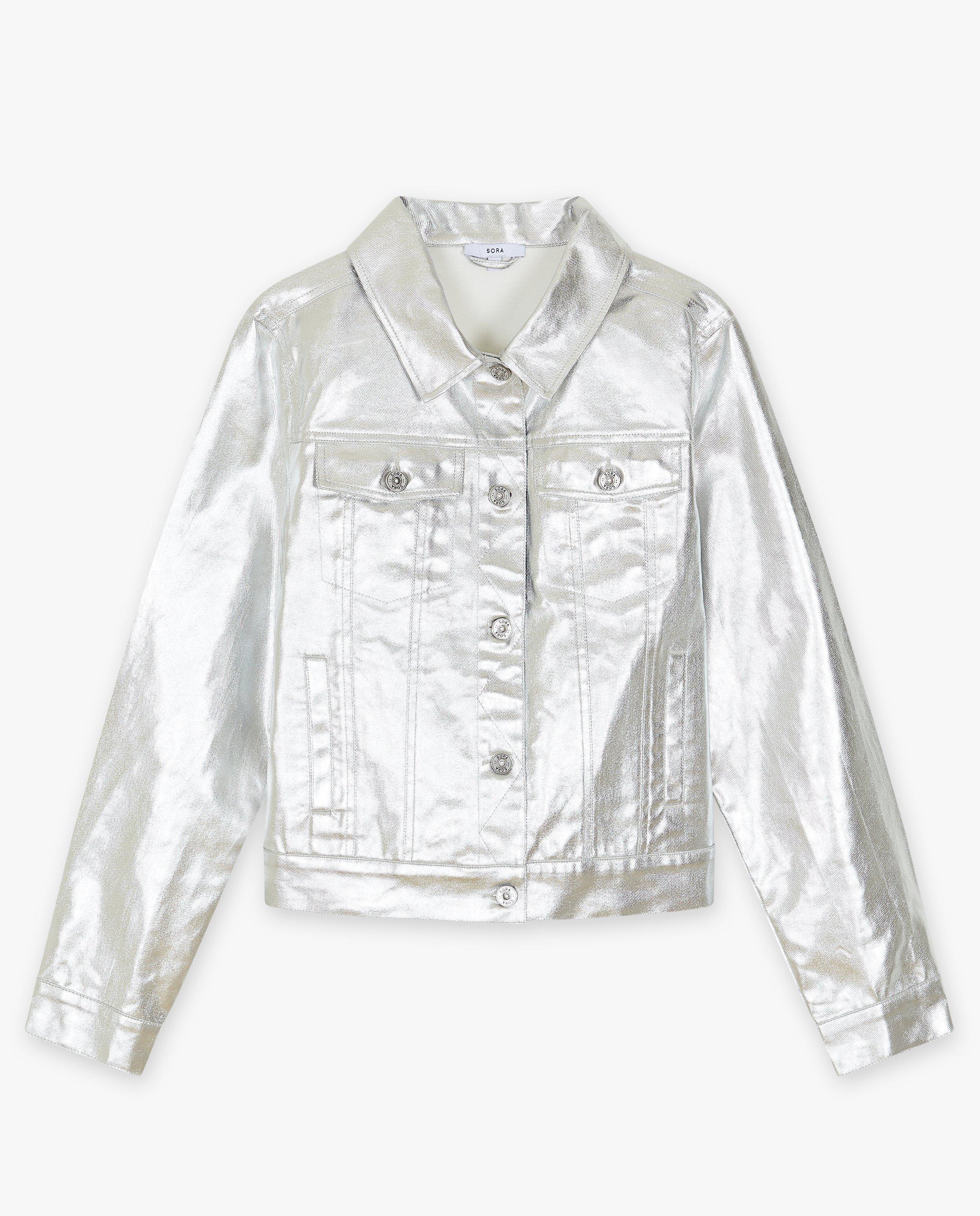 Zilveren metallic vest - null - Sora