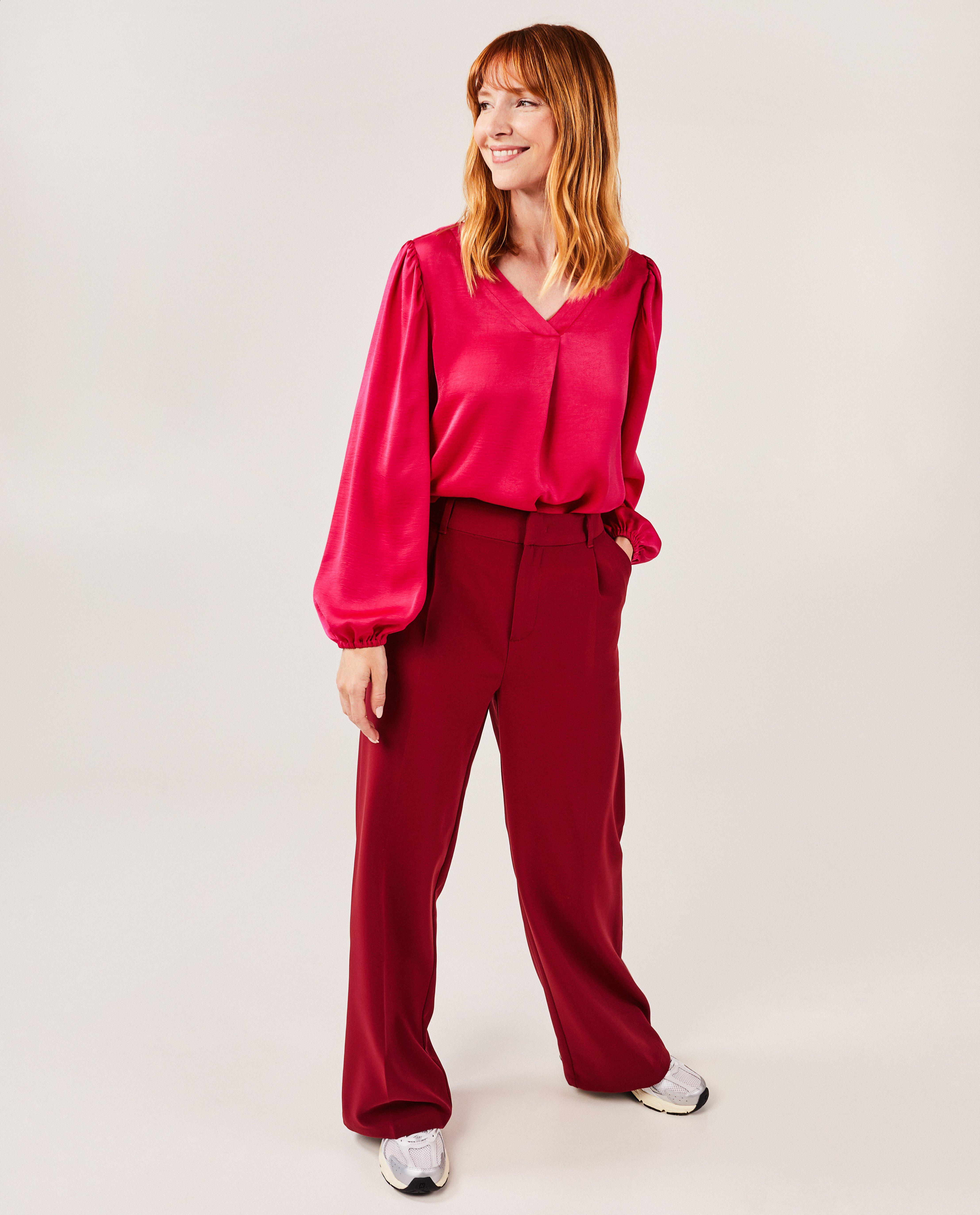 Roze satijnen blouse - null - Sora