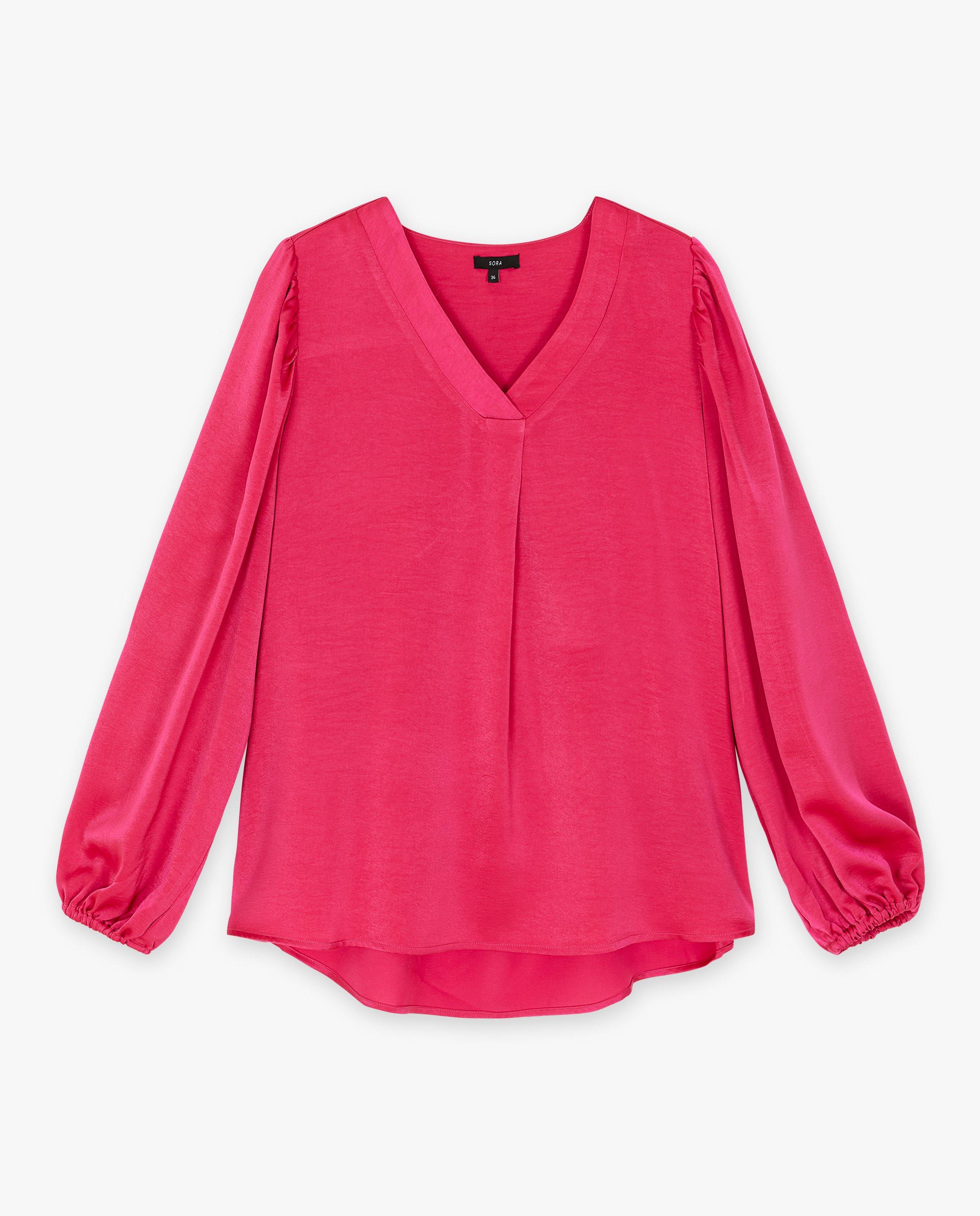 Hemden - Roze satijnen blouse