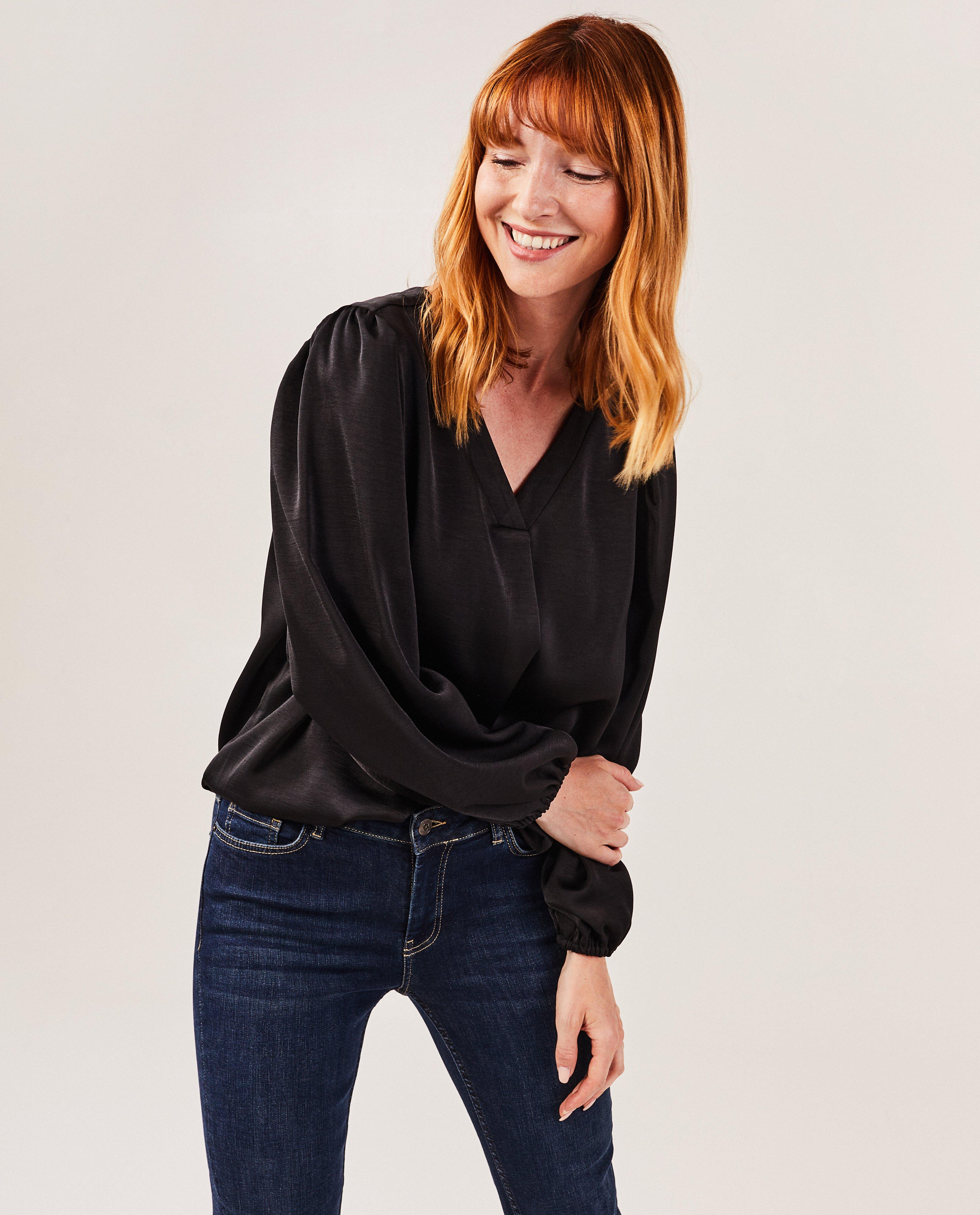 Hemden - Roze satijnen blouse