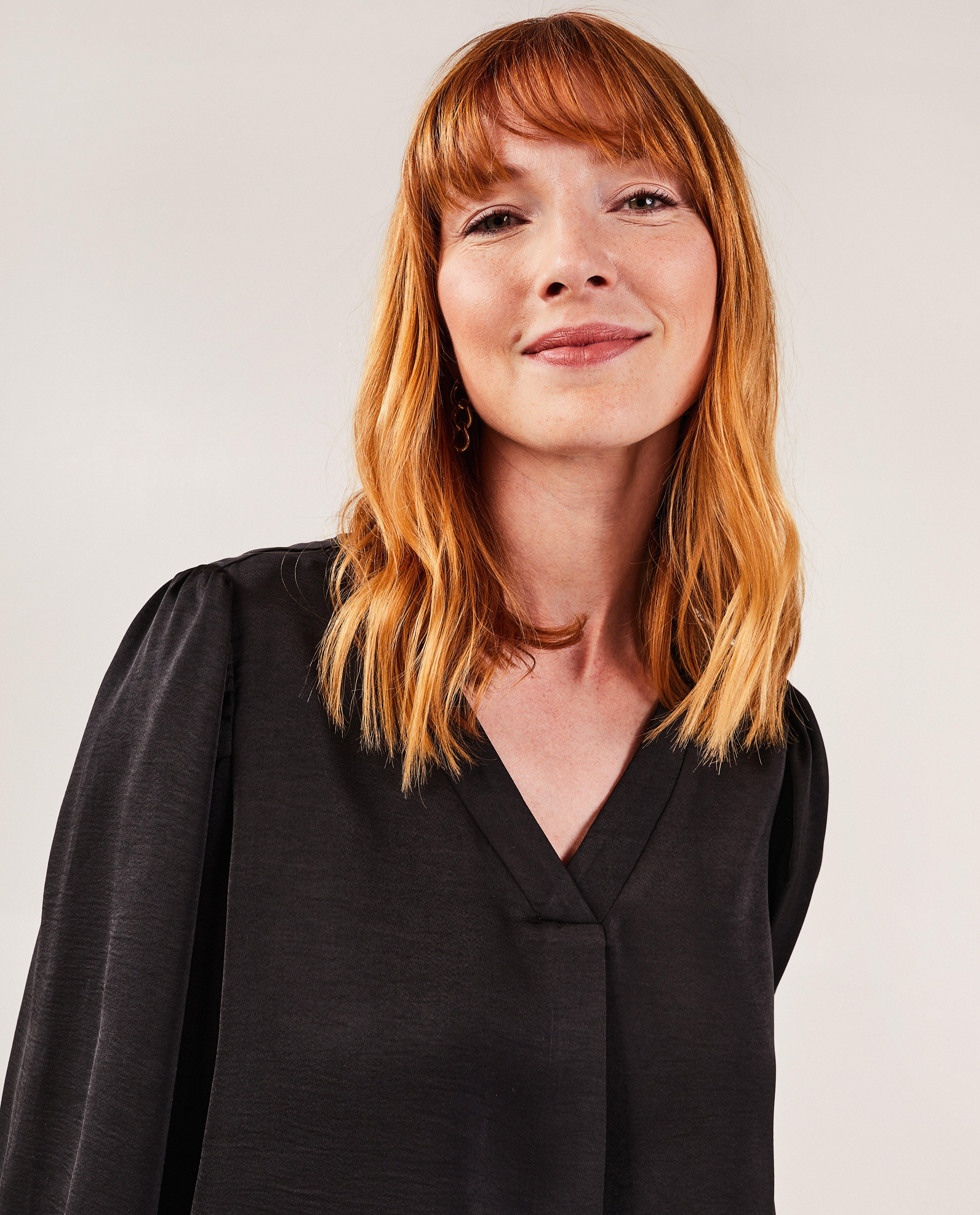 Hemden - Roze satijnen blouse